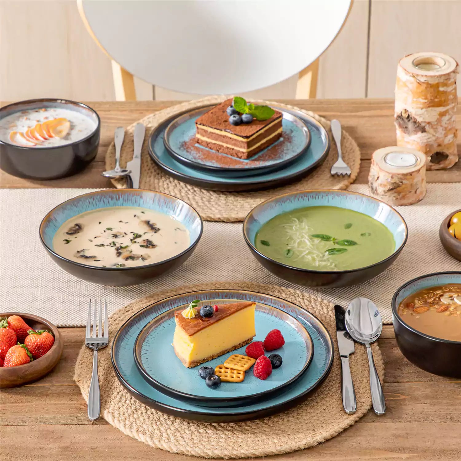 Amber 16 Piece Dinnerware Set