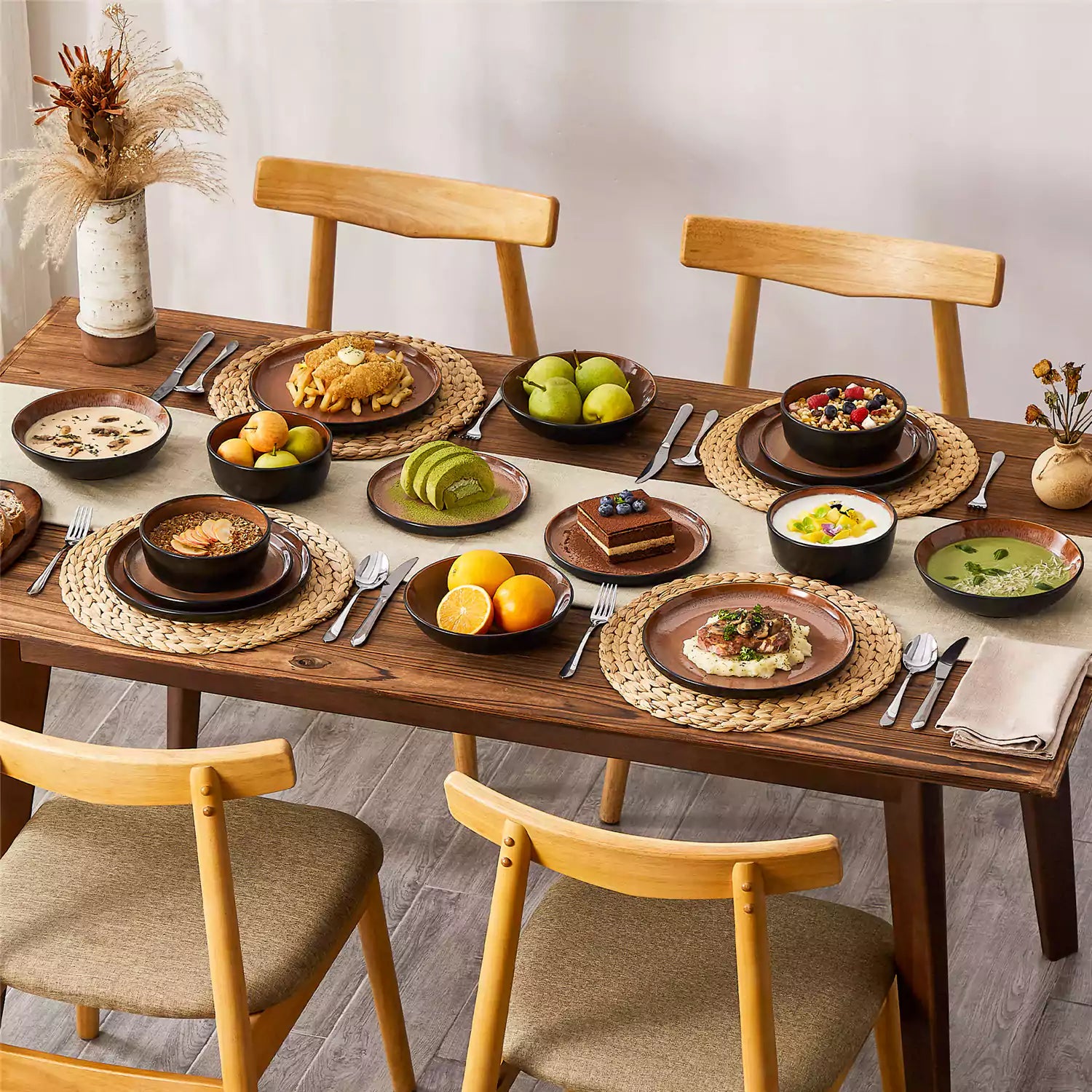 Amber 16 Piece Dinnerware Set