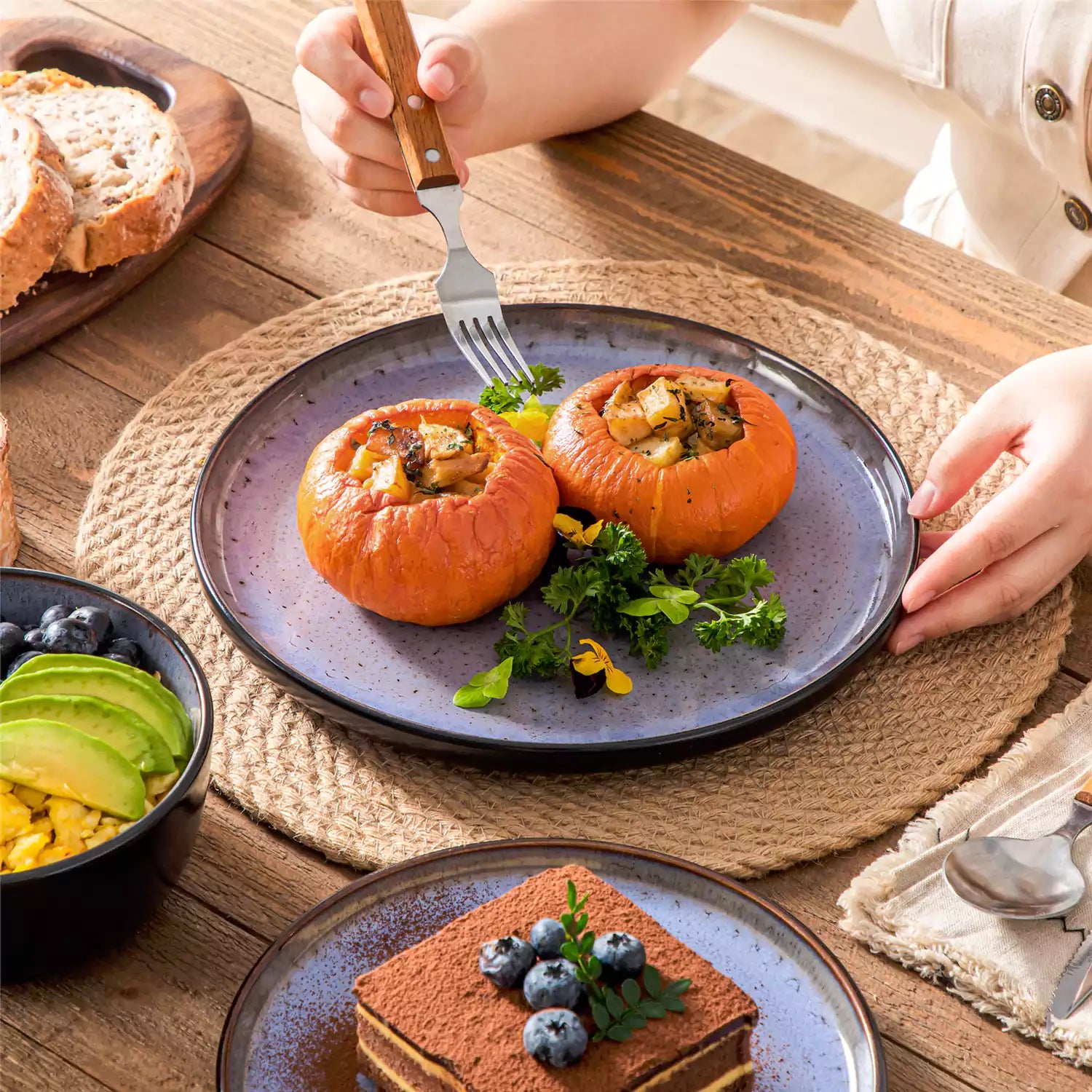 Amber 12 Piece Dinnerware Set