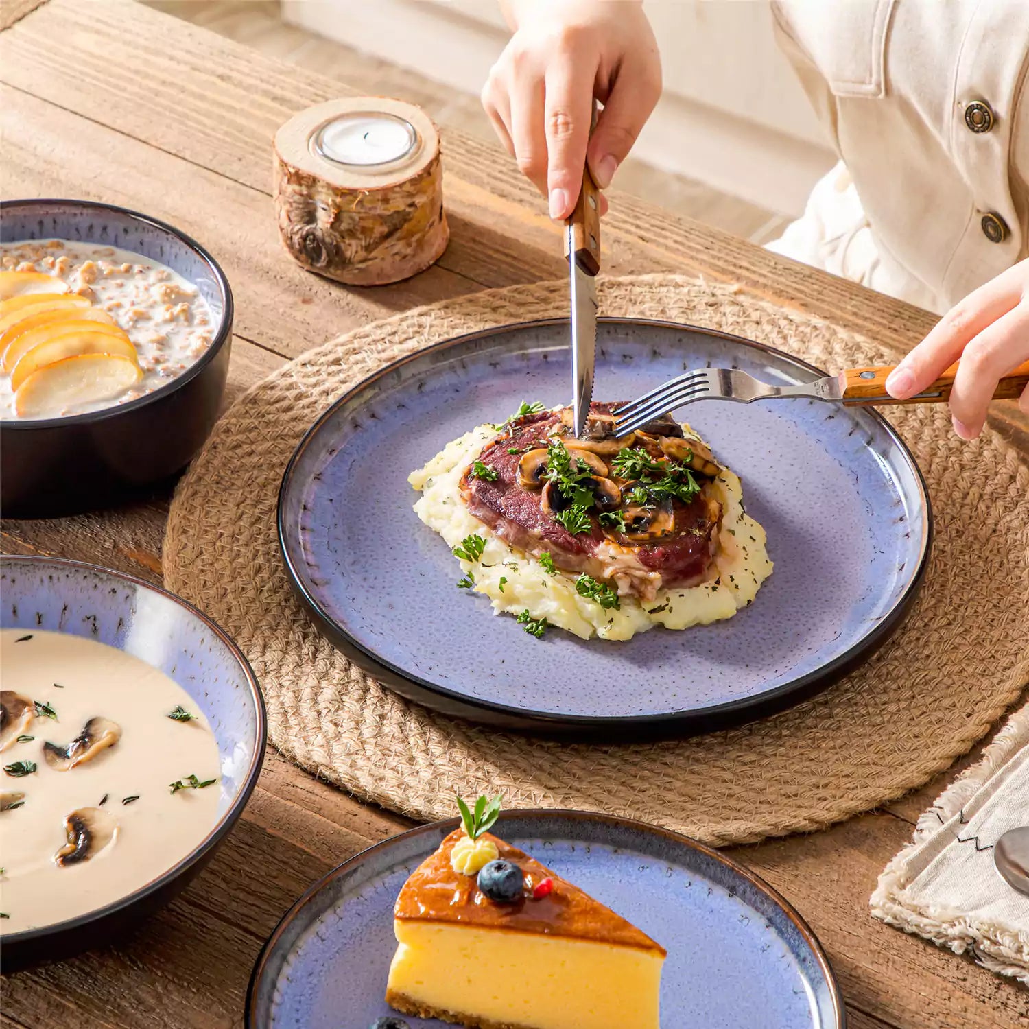 Amber 16 Piece Dinnerware Set