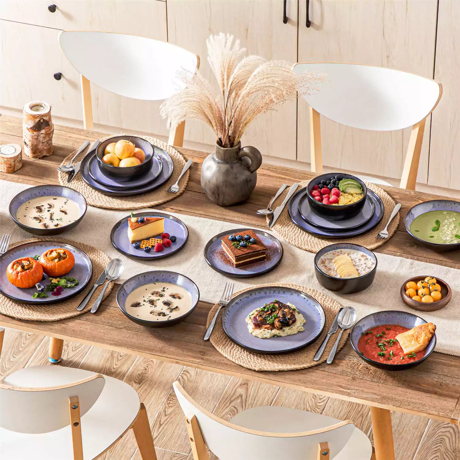 Amber 16 Piece Dinnerware Set