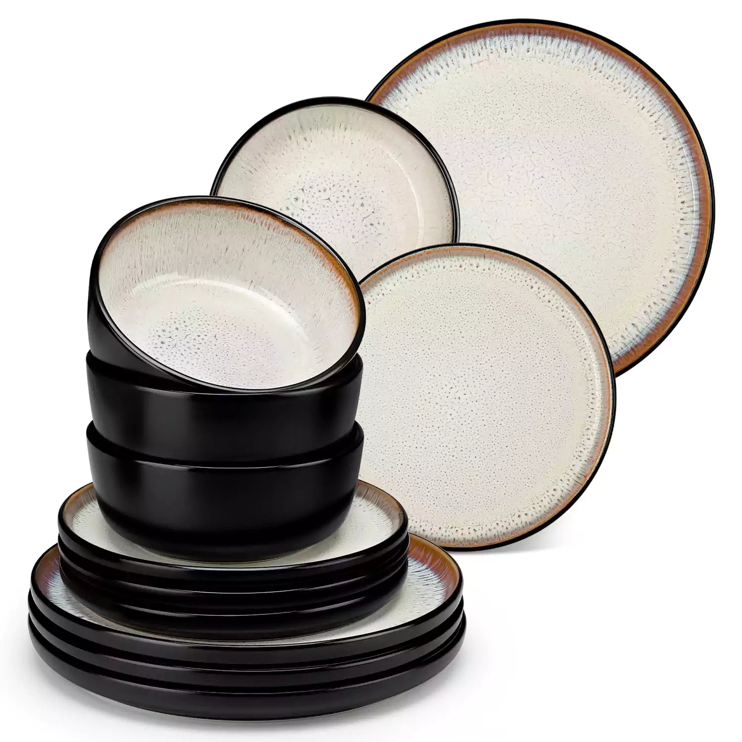 Amber 12 Piece Dinnerware Set