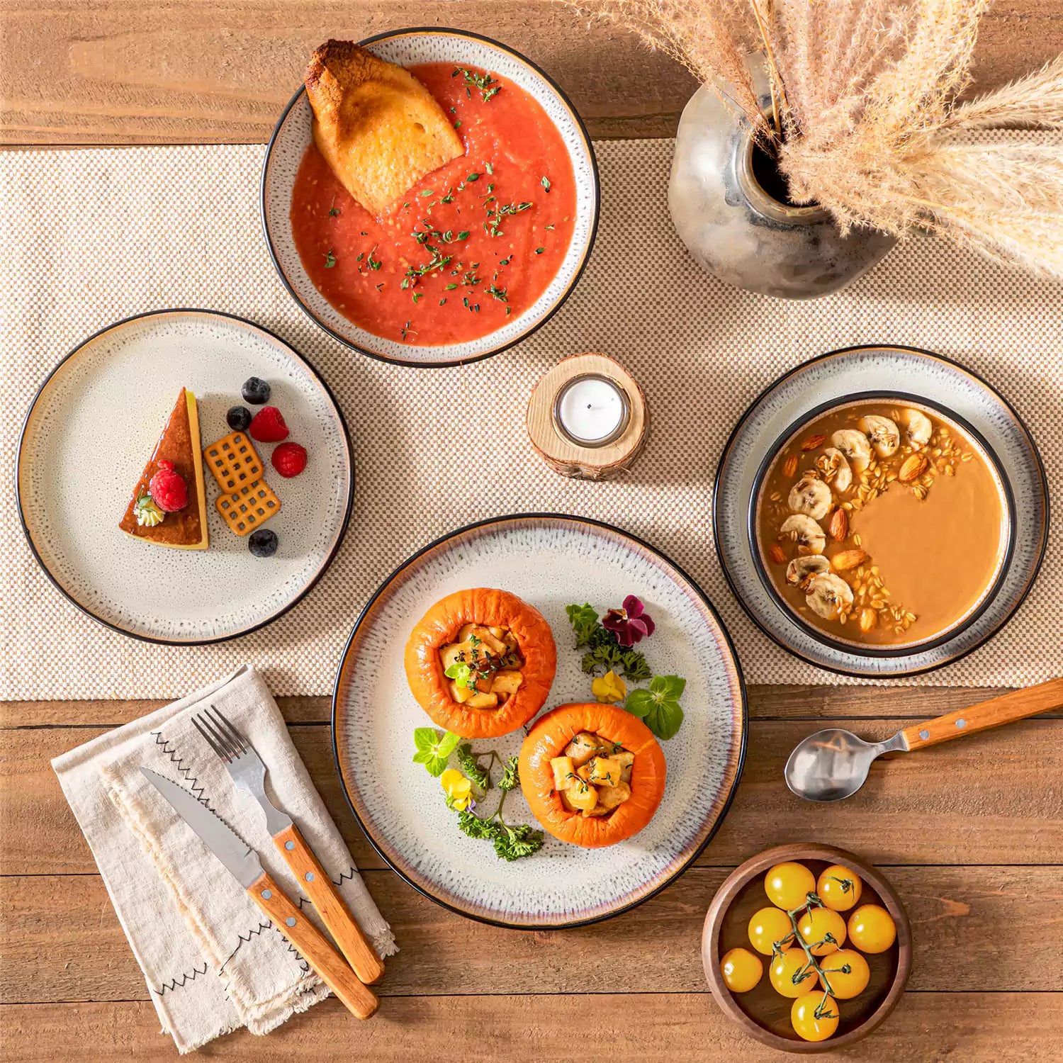 Amber 16 Piece Dinnerware Set