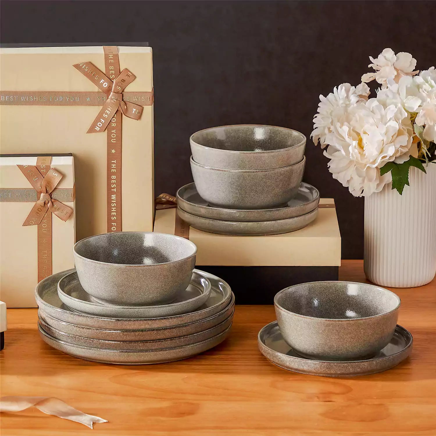 Anya 12 Piece Dinnerware Set
