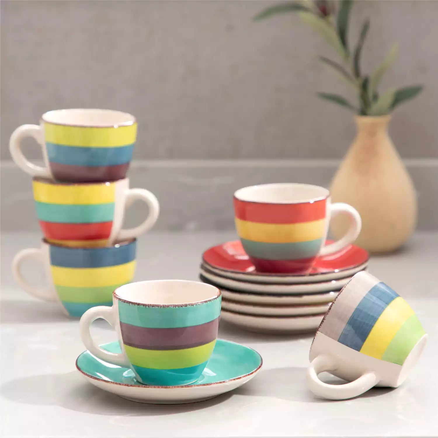 Arco Cups and Saucers Set of 6