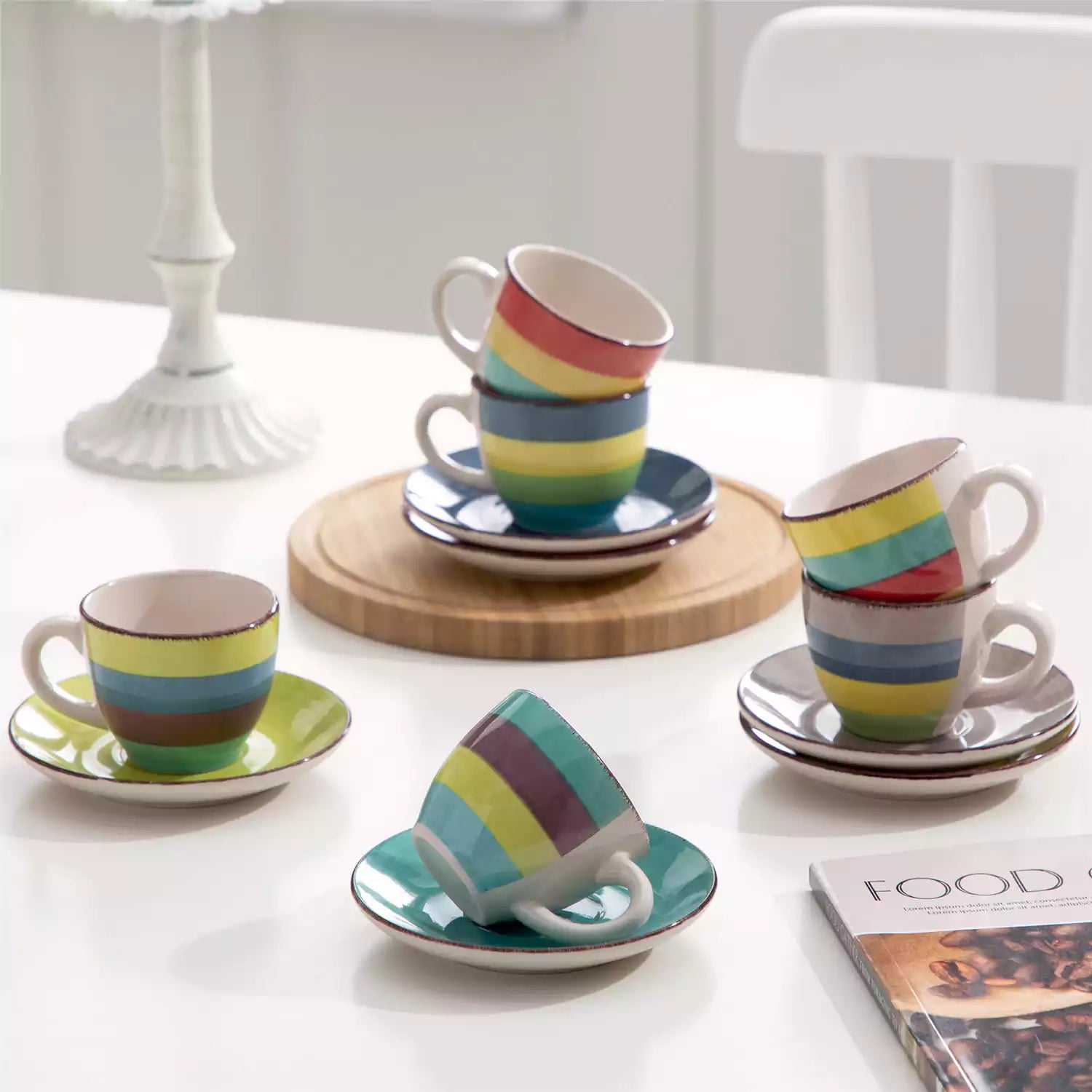 Arco Cups and Saucers Set of 6