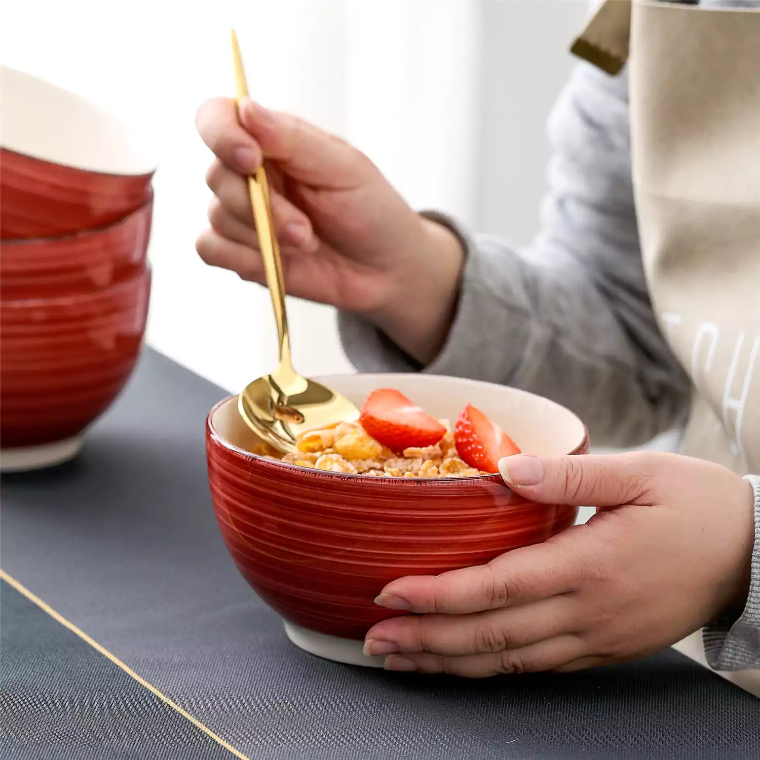 Bella Turquoise Cereal Bowl Set of 4