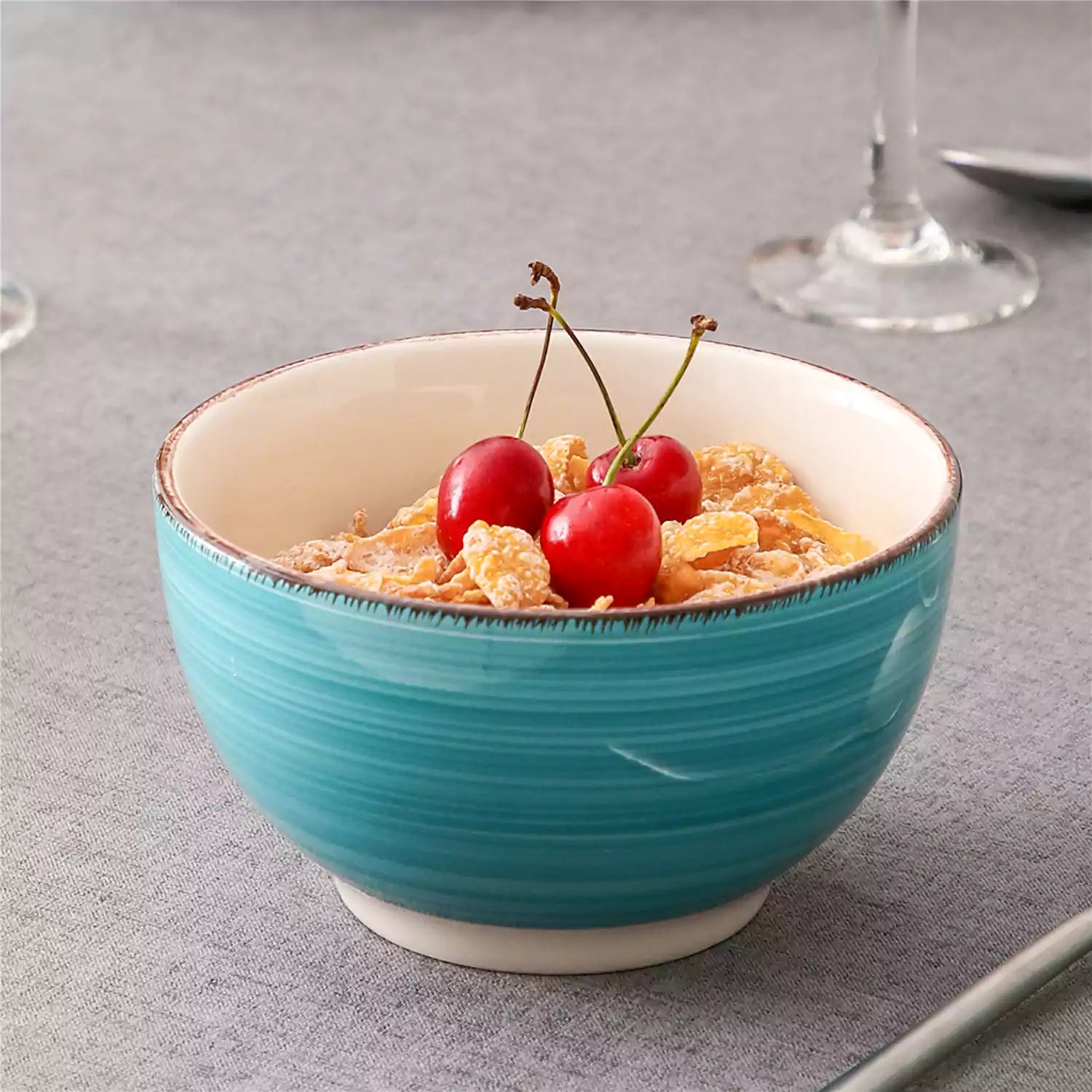 Bella Turquoise Cereal Bowl Set of 4