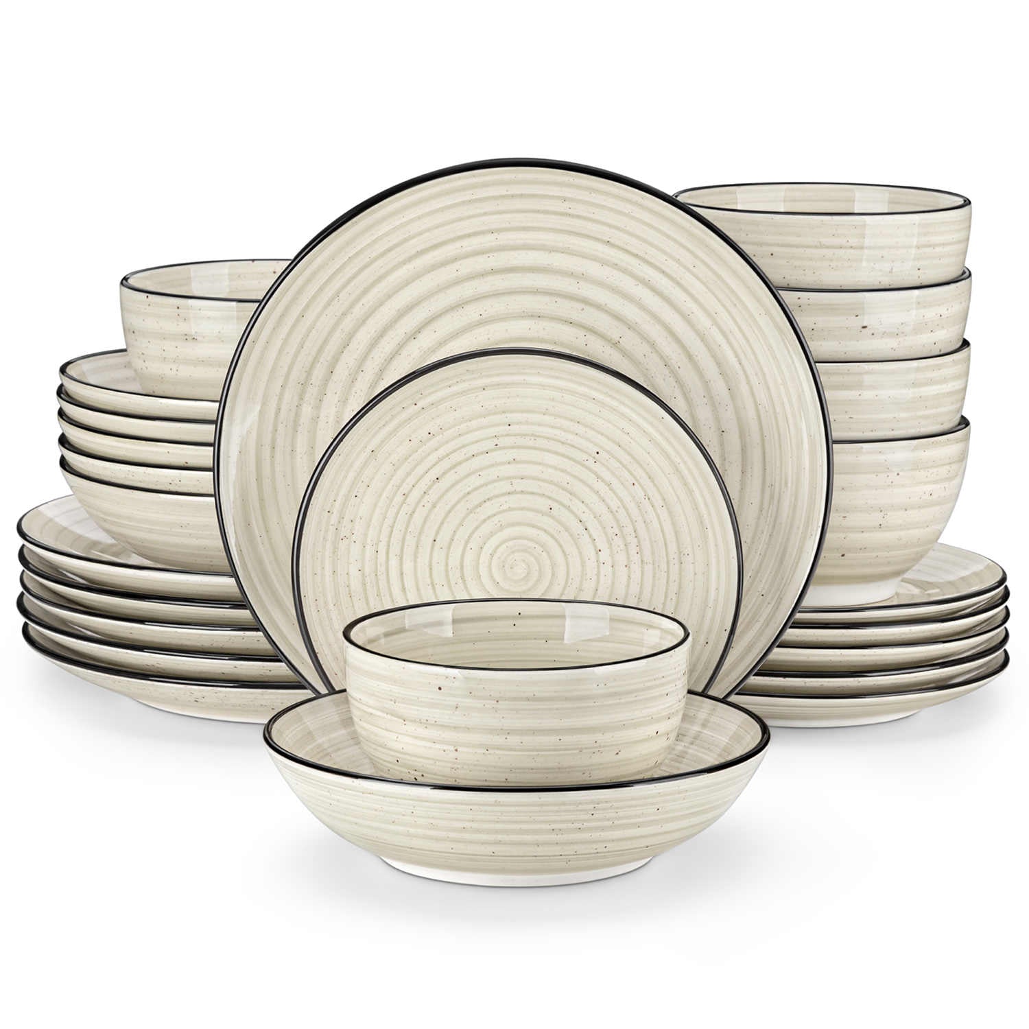 Bonbon Double-Sided 24 Piece Dinnerware Set