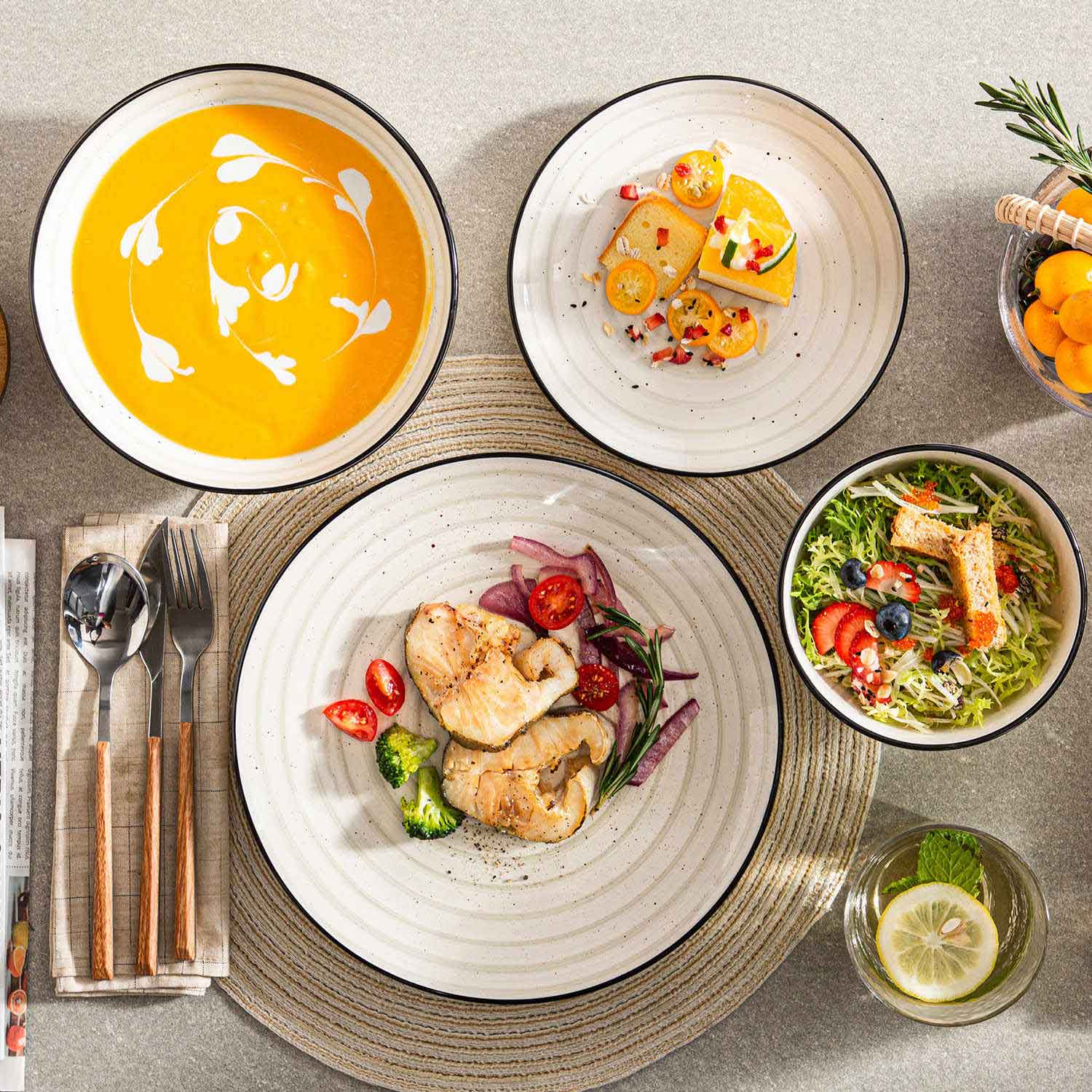 Bonbon 24 Piece Dinnerware Set