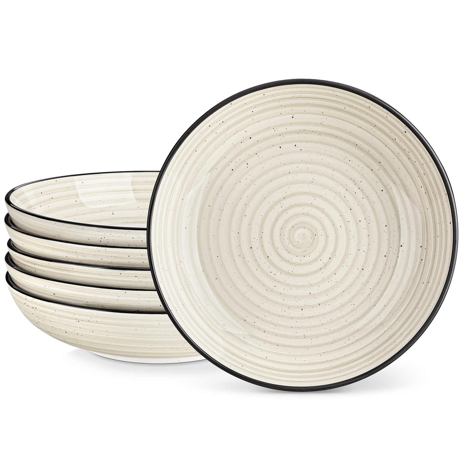 Bonbon Large Double-Sided Pasta Bowls Set of 6
