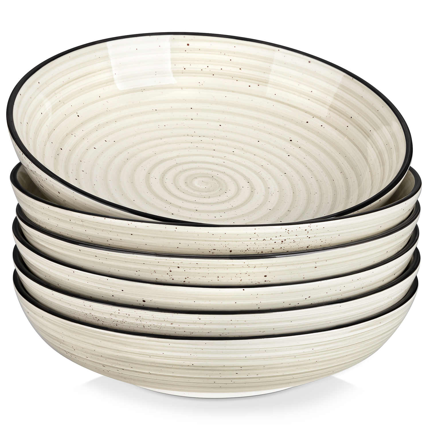 Bonbon Large Double-Sided Pasta Bowls Set of 6