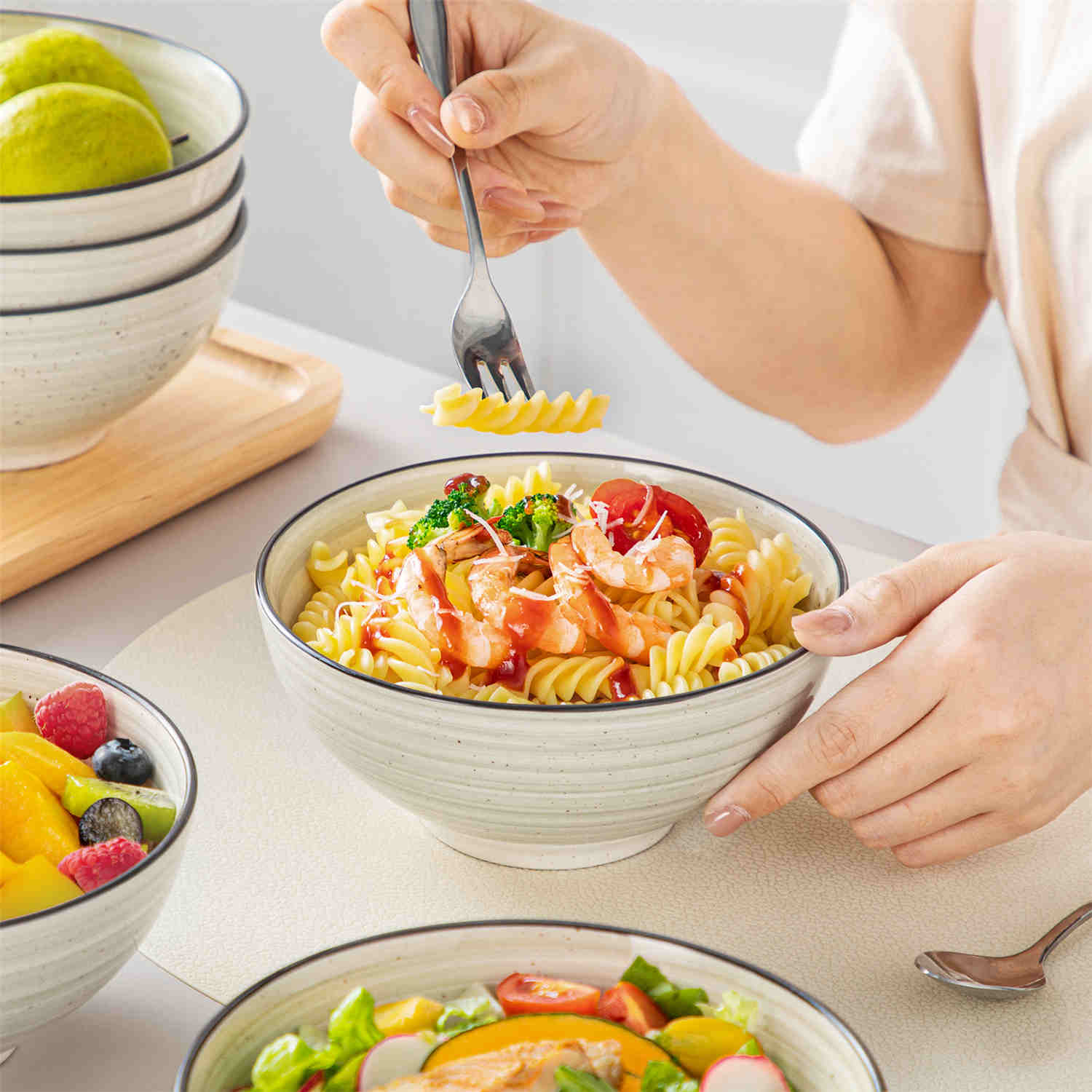 Bonbon Large Cereal Bowls Set of 6