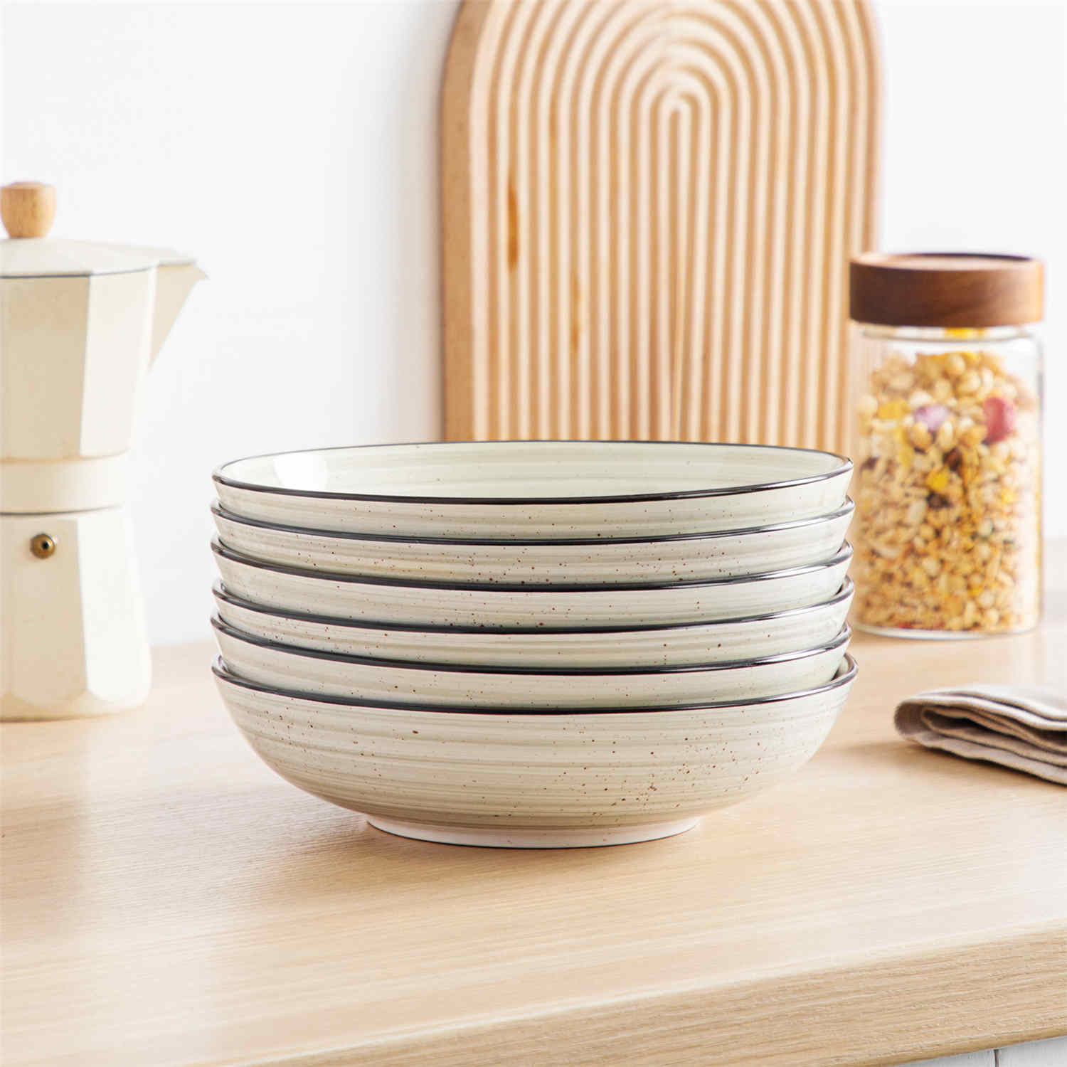 Bonbon Double-Sided Pasta Bowls Set of 6