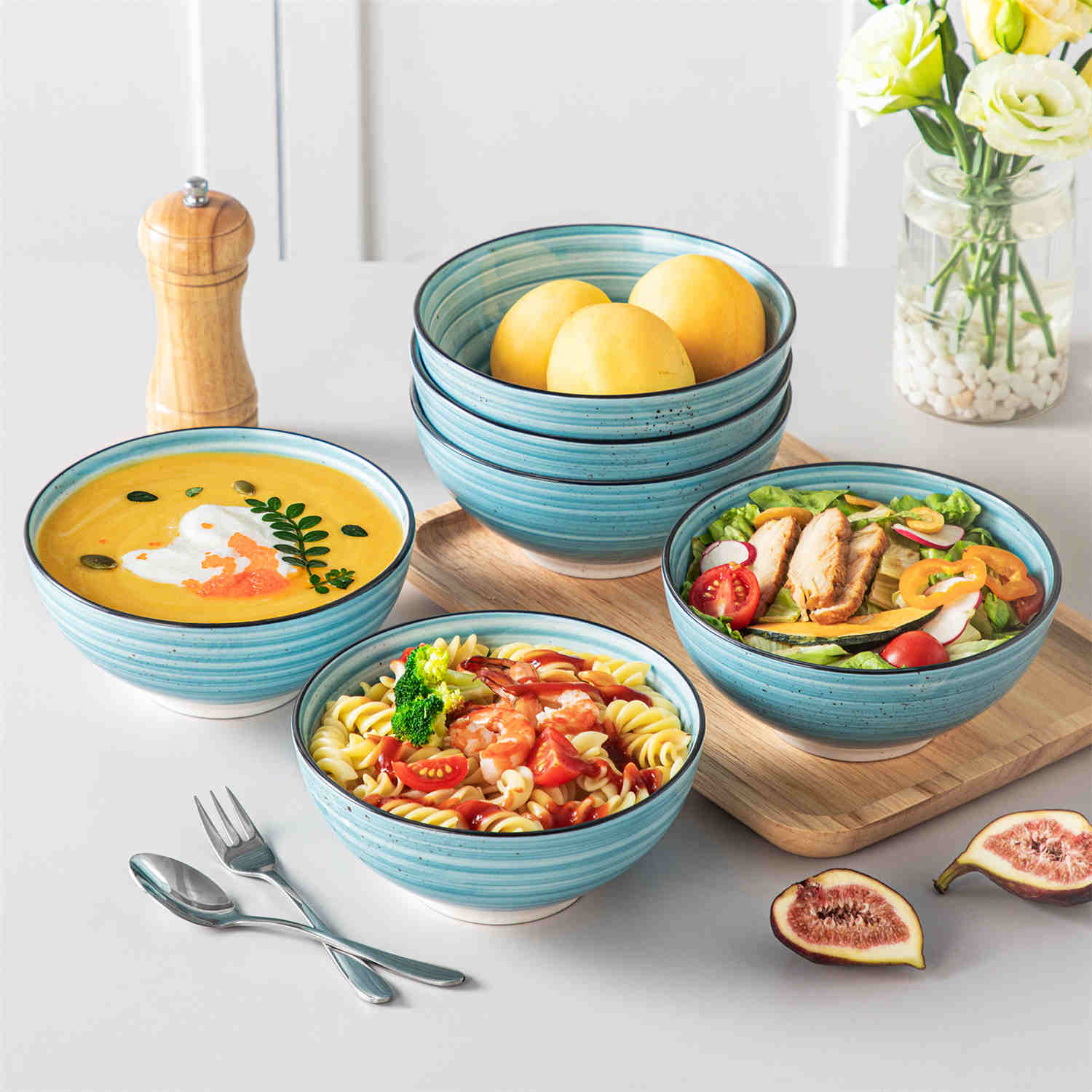 Bonbon Large Cereal Bowls Set of 6