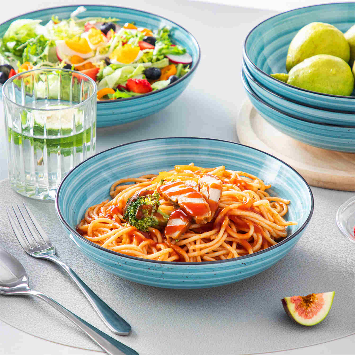 Bonbon Double-Sided Pasta Bowls Set of 6