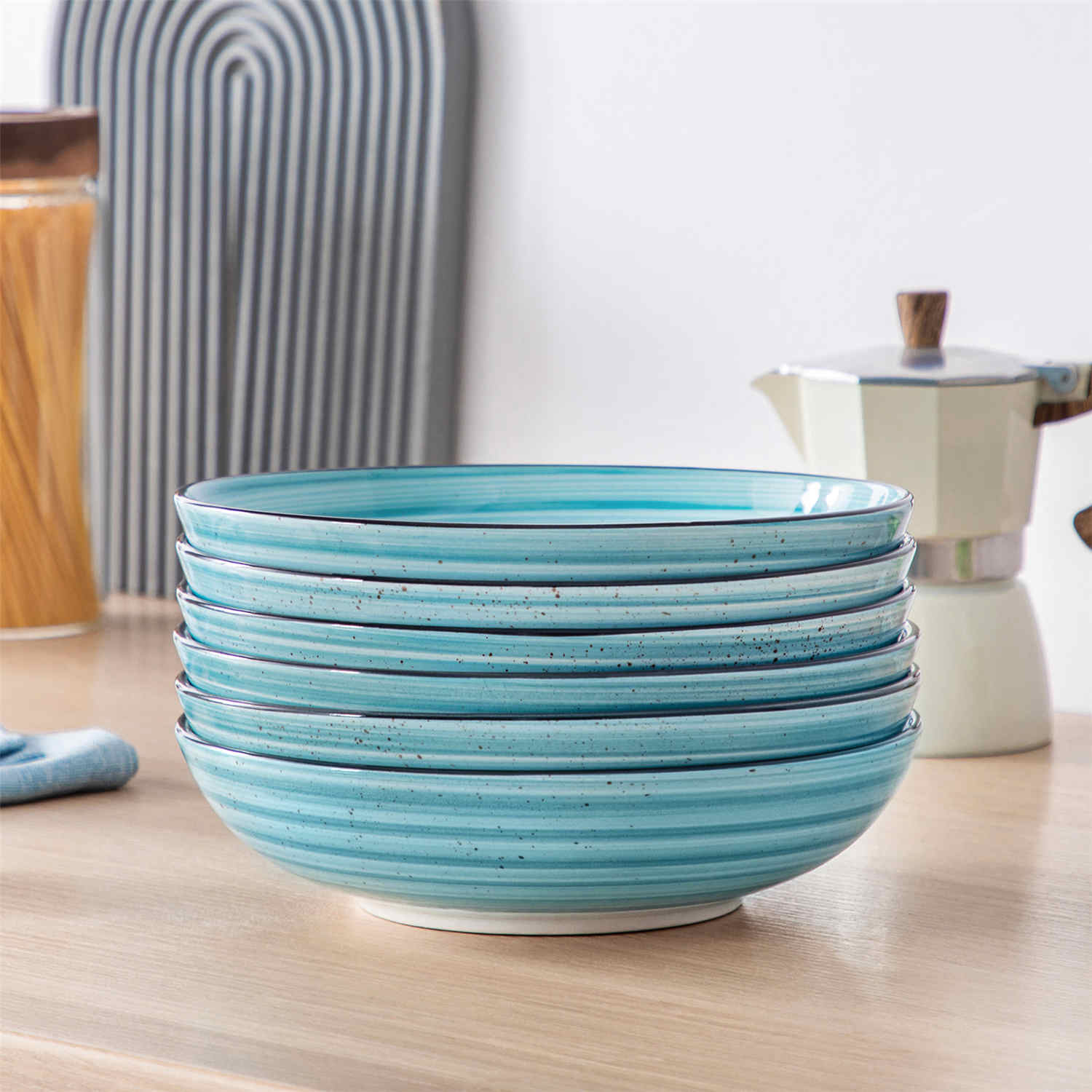 Bonbon Double-Sided Pasta Bowls Set of 6