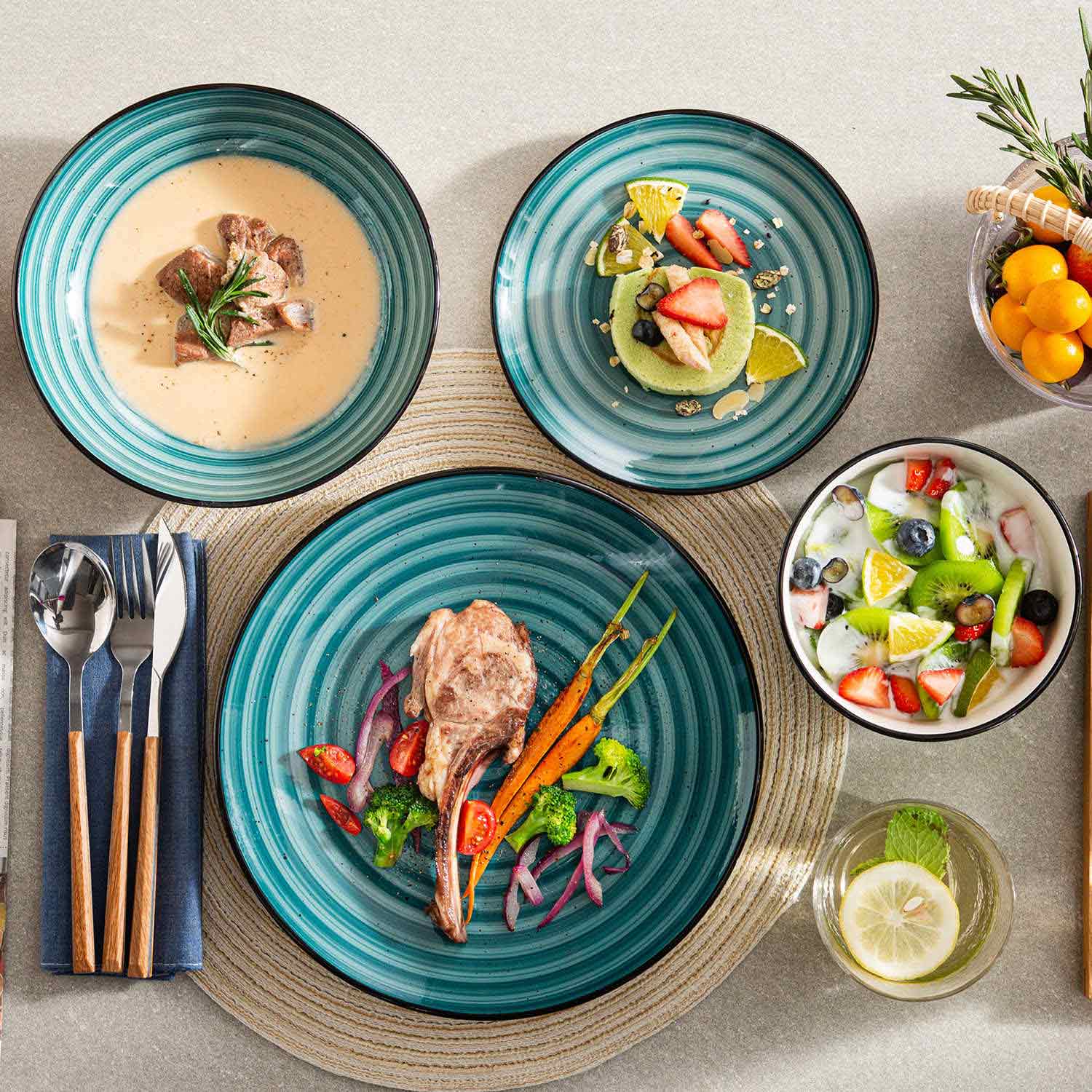 Bonbon 24 Piece Dinnerware Set