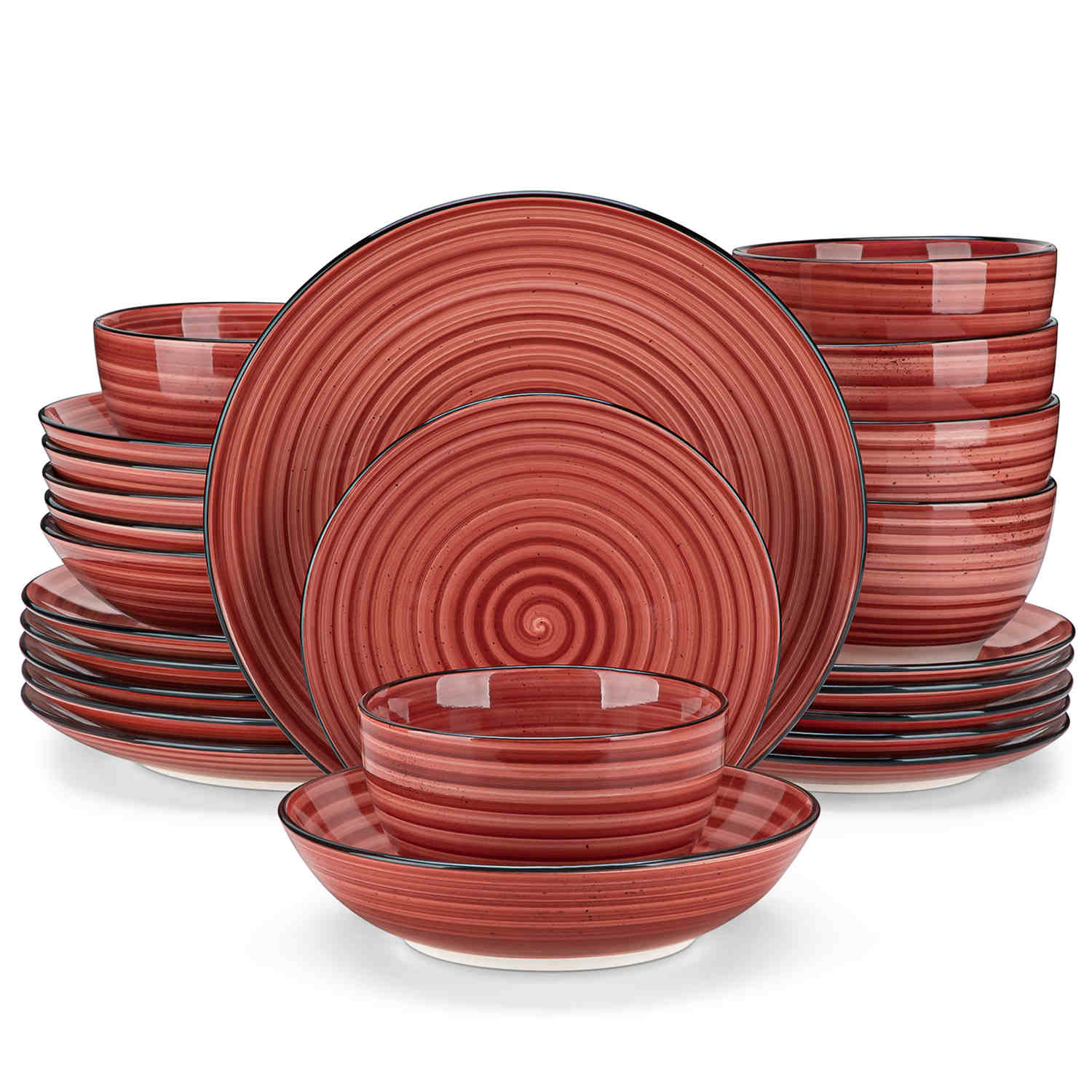 Bonbon Double-Sided 24 Piece Dinnerware Set