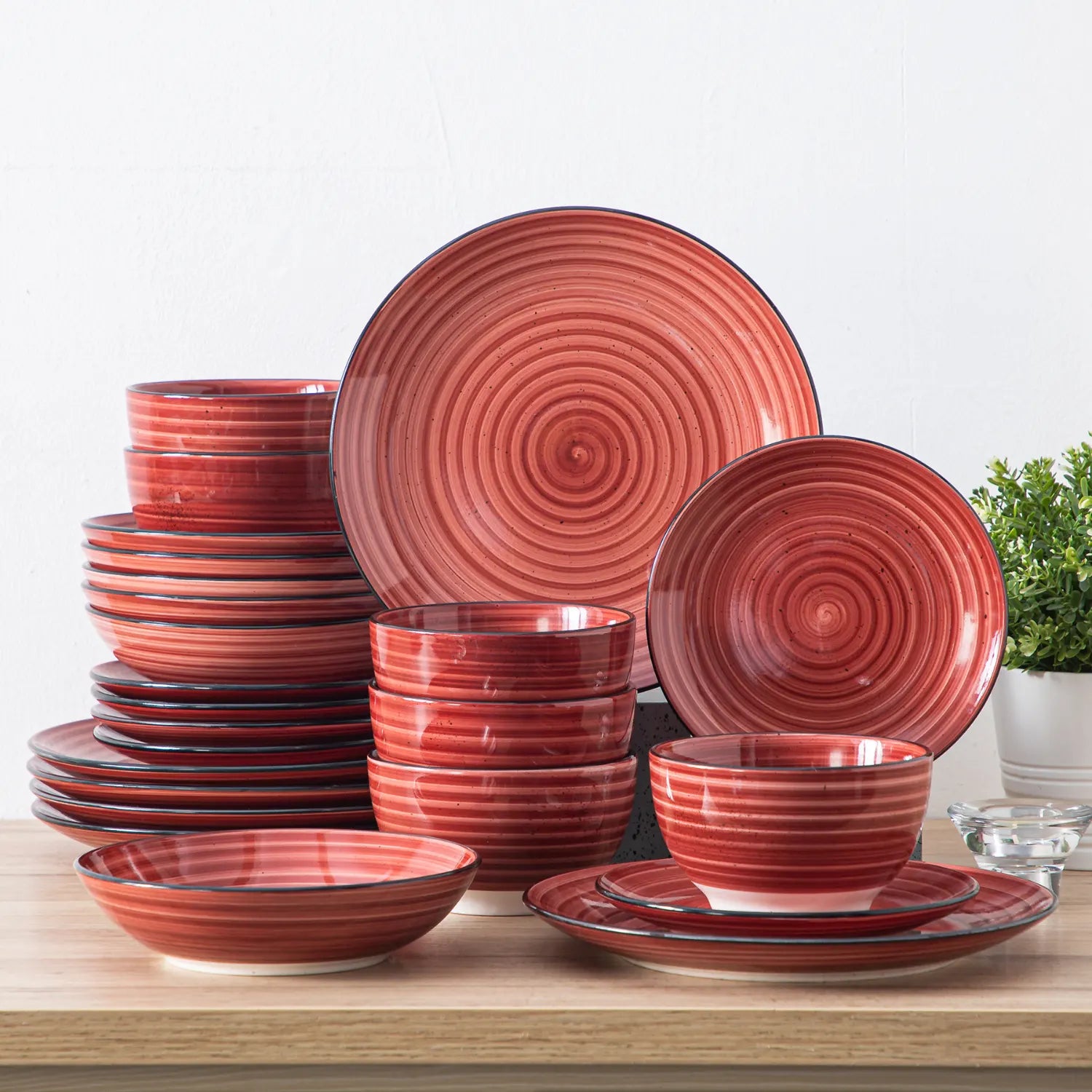 Bonbon Double-Sided 24 Piece Dinnerware Set