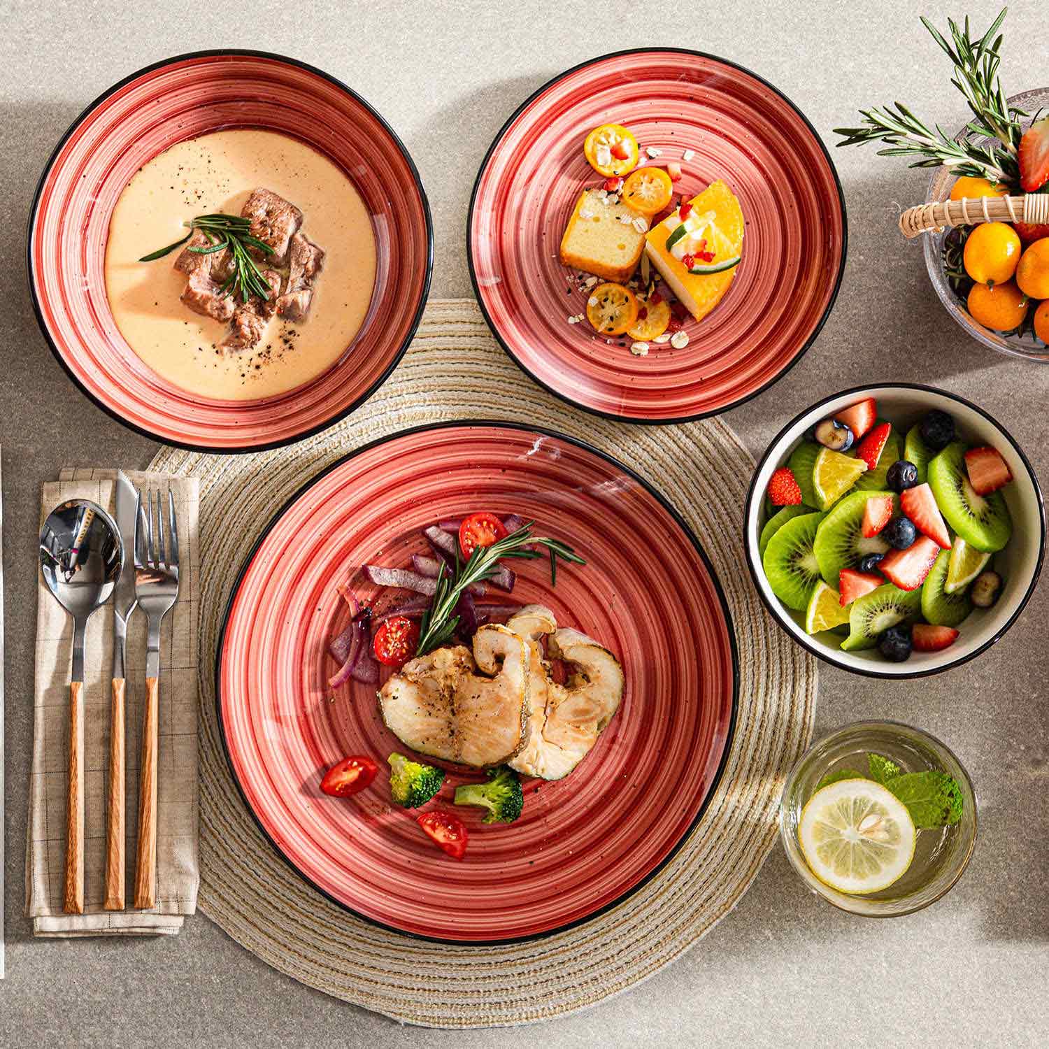 Bonbon 24 Piece Dinnerware Set