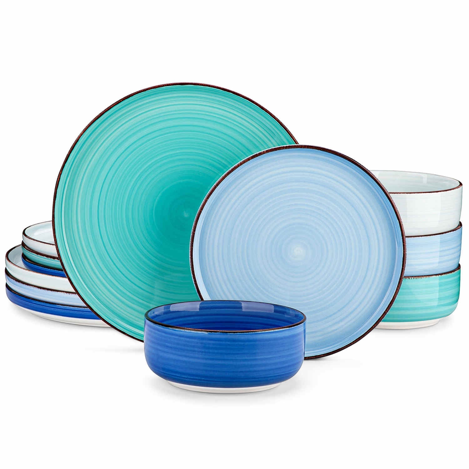 Bonita Lipped-Edge 12 Piece Dinnerware Set