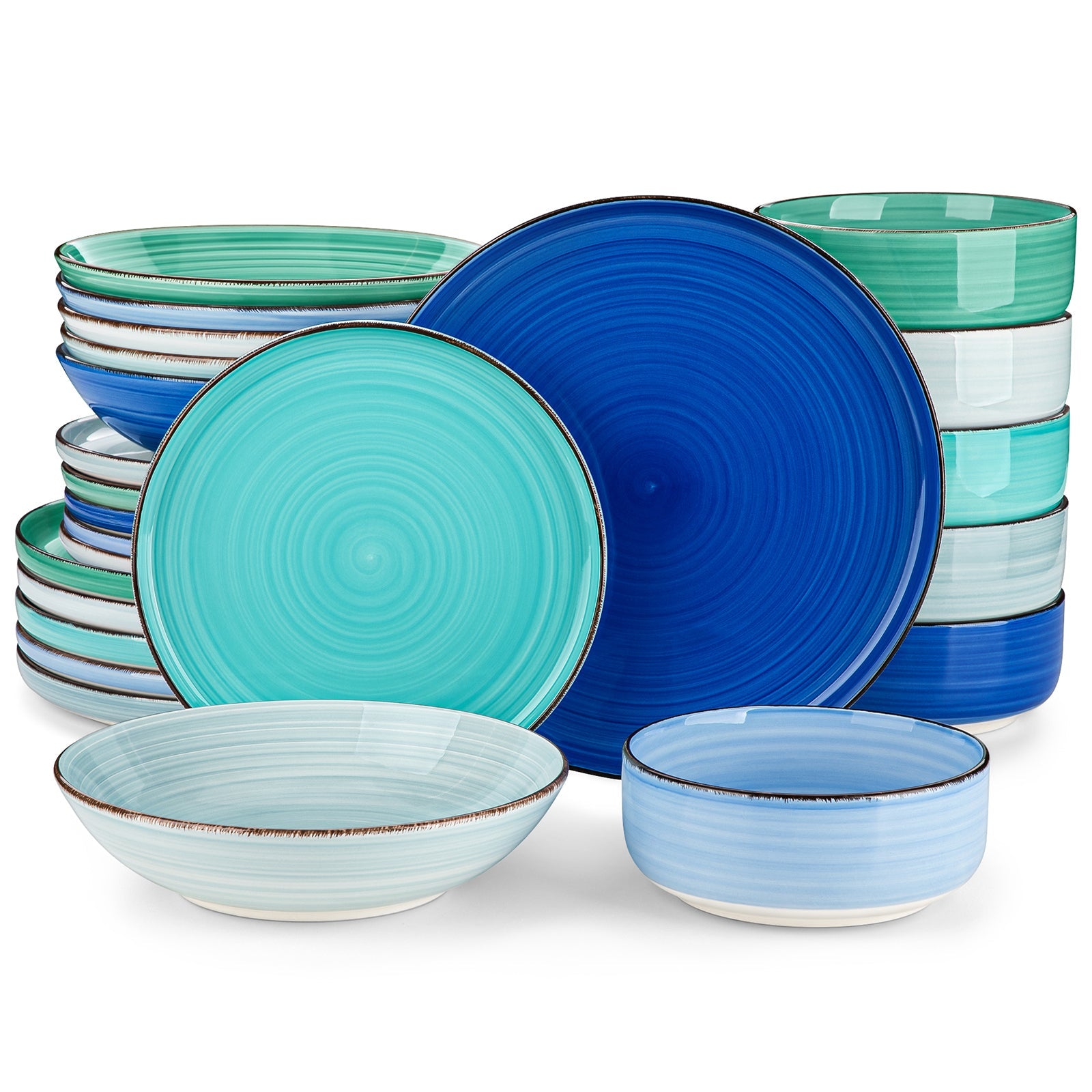 Bonita Lipped-Edge 24 Piece Dinnerware Set
