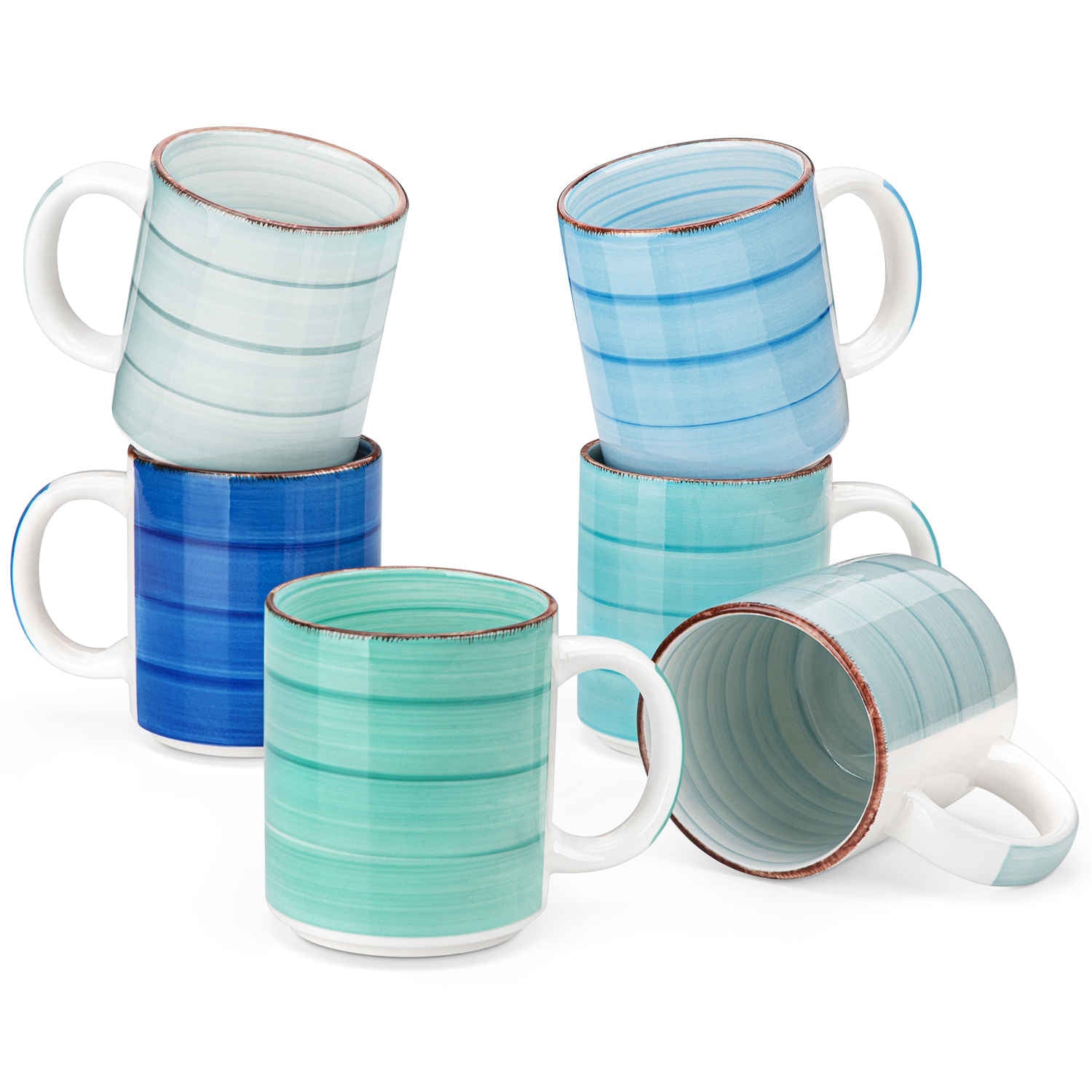 Bonita Large Round Mugs Set of 6