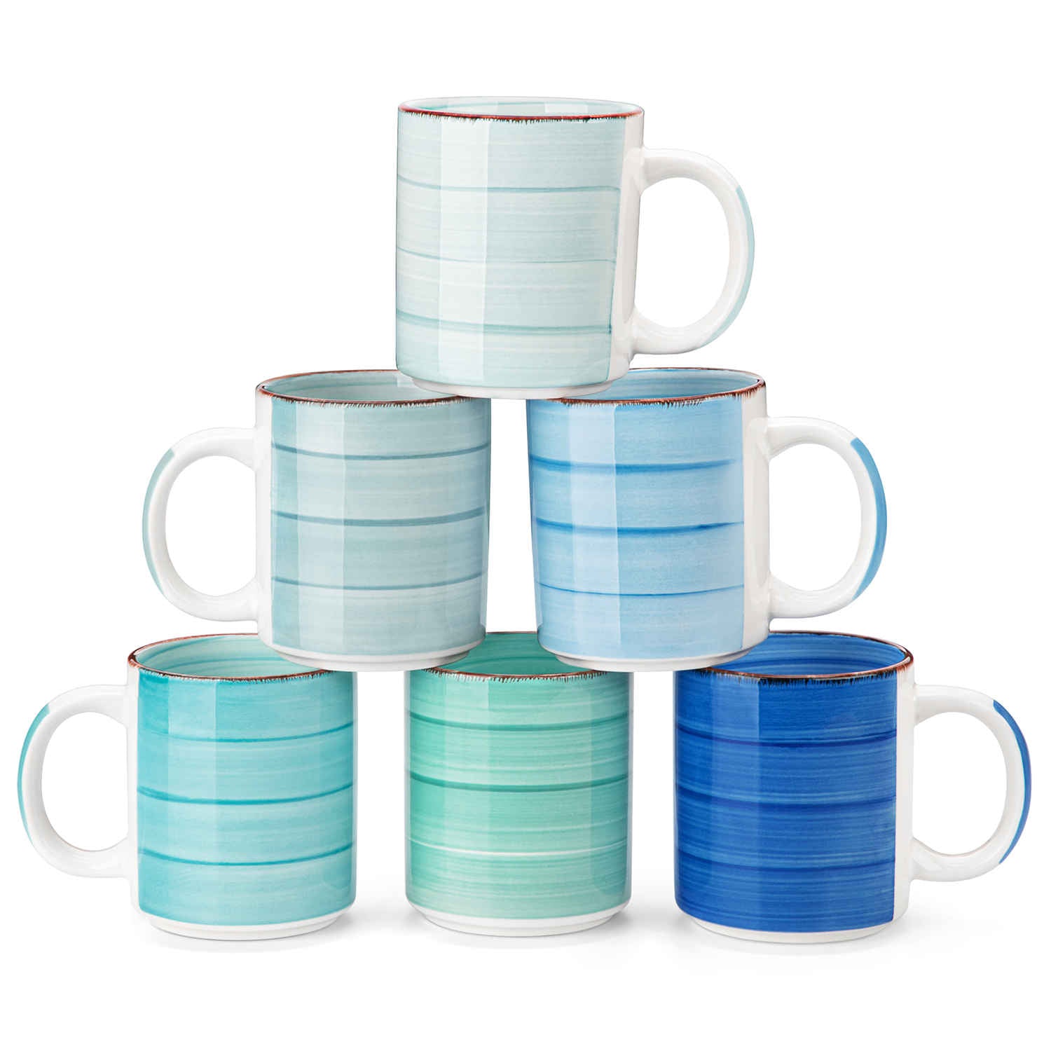 Bonita Large Round Mugs Set of 6