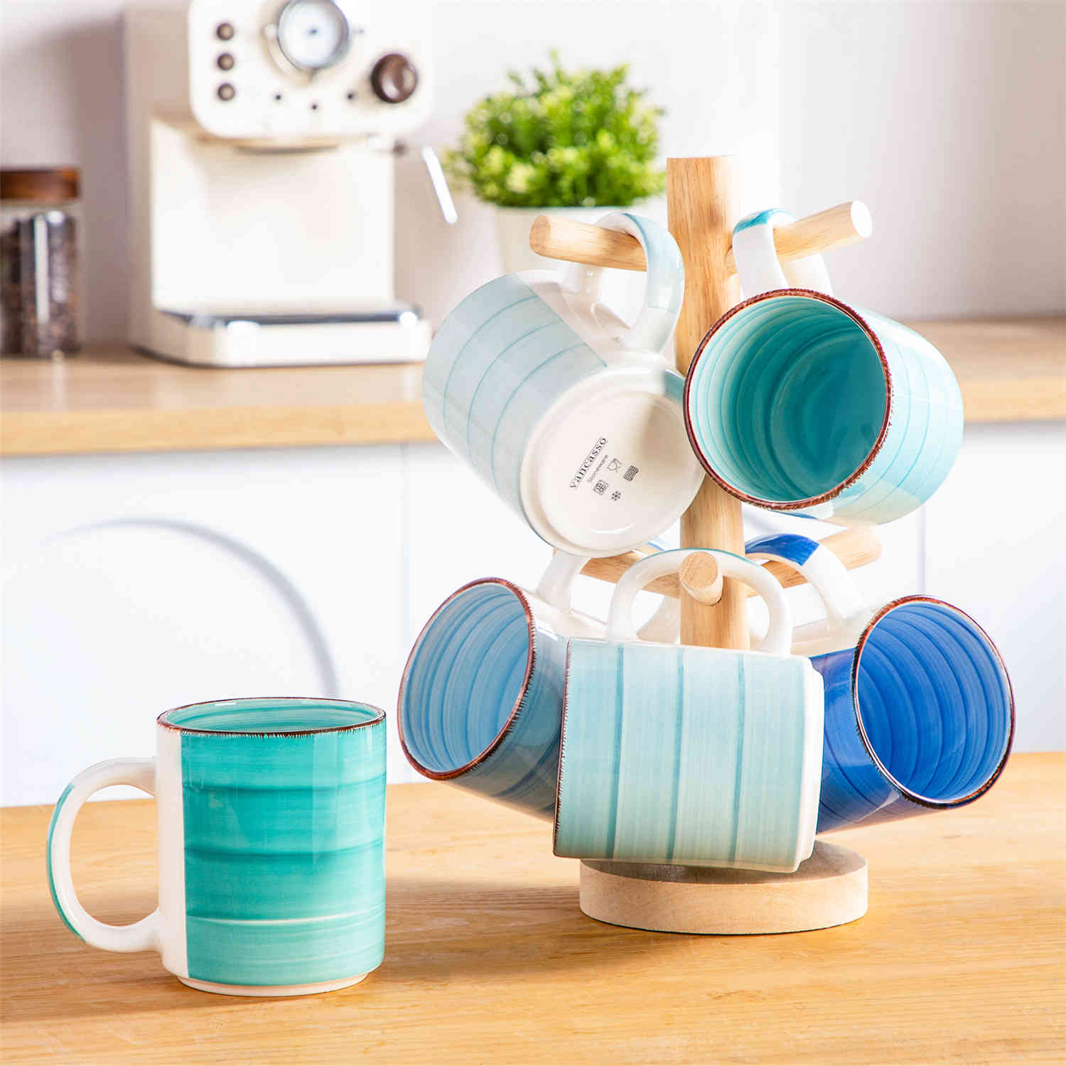 Bonita Large Round Mugs Set of 6