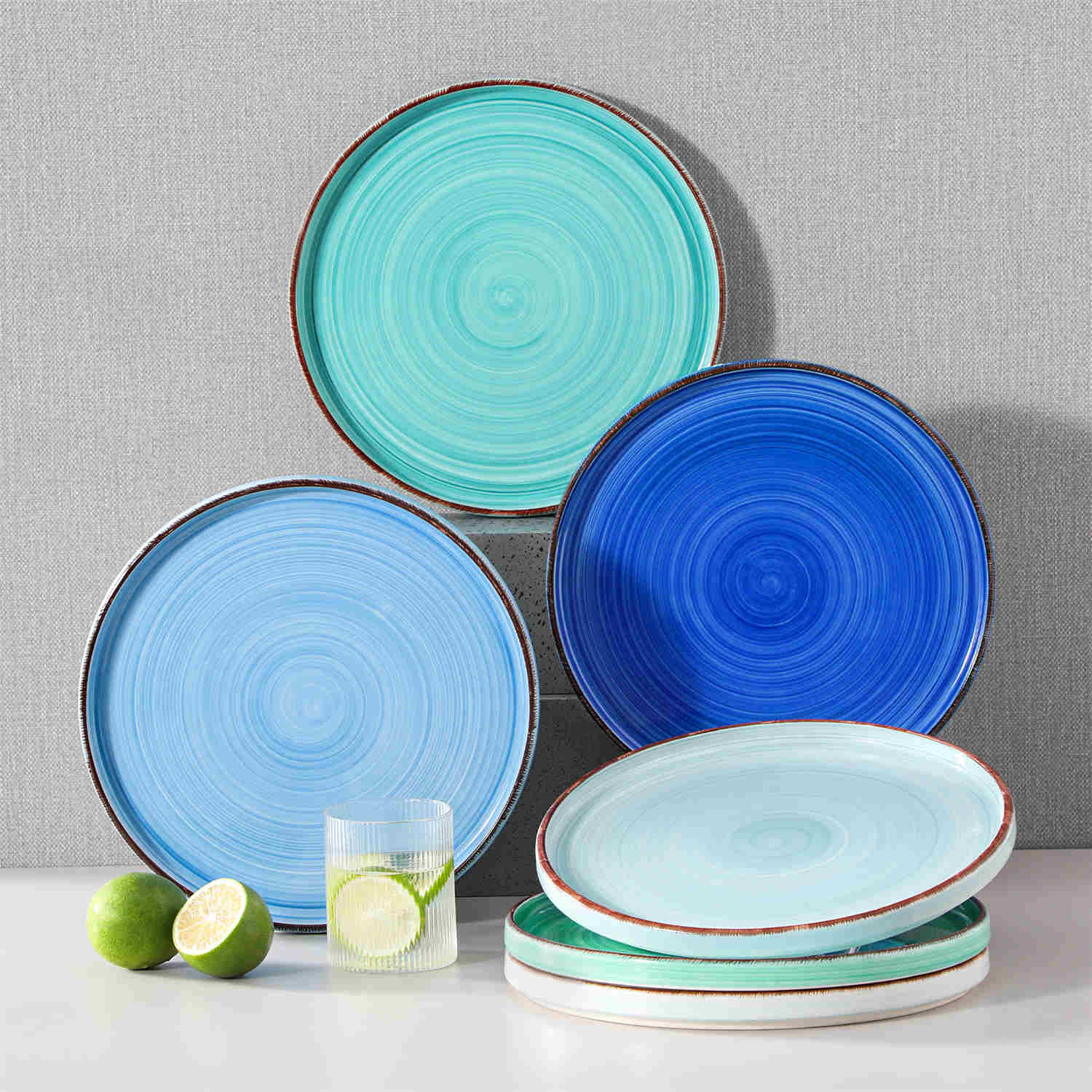 Bonita Straight-Edge Dinner Plates Set of 6
