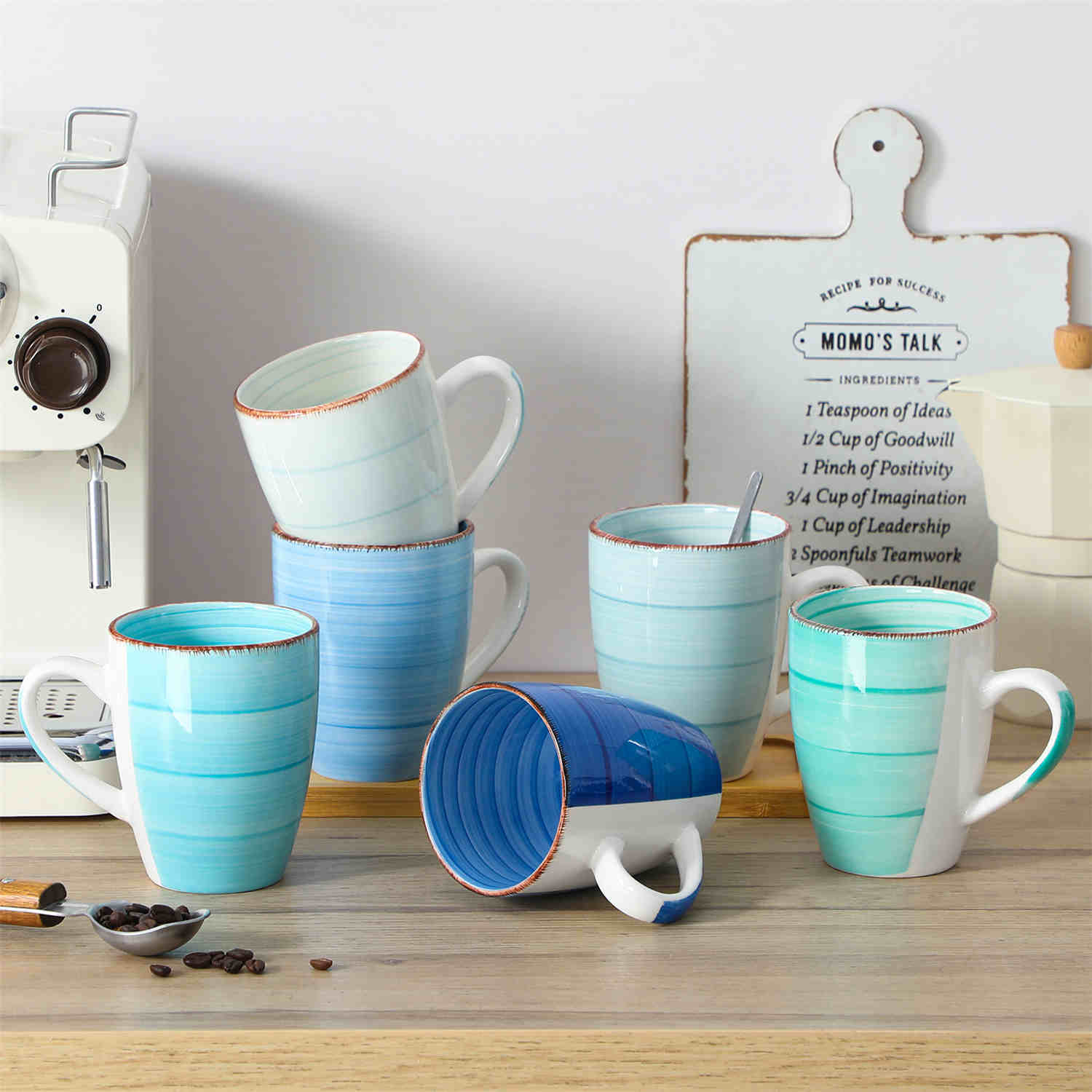 Bonita Large Mugs Set of 6