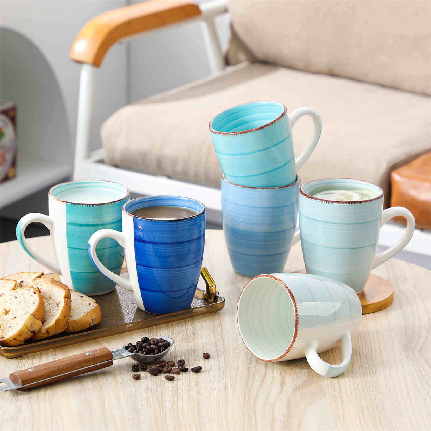 Bonita Large Mugs Set of 6