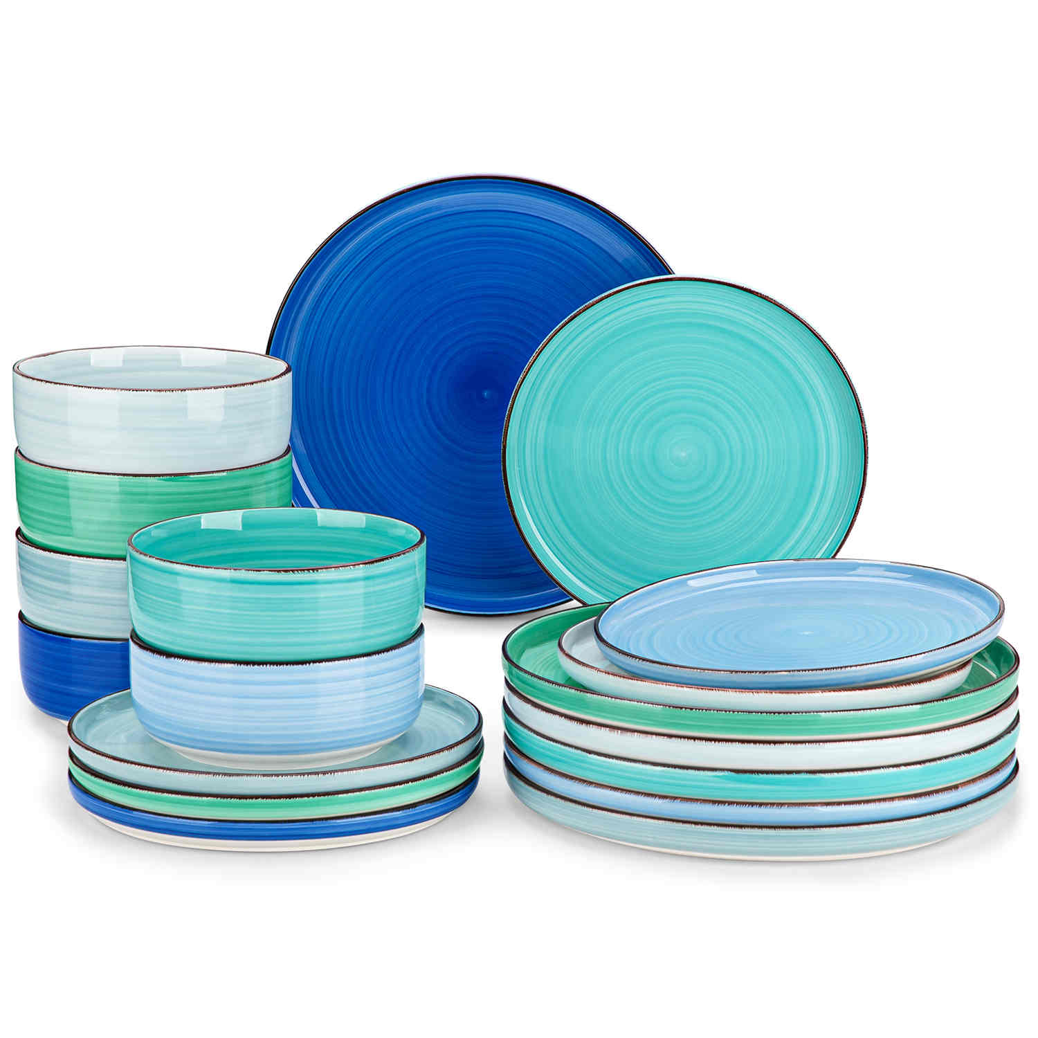 Bonita Lipped-Edge 18 Piece Dinnerware Set