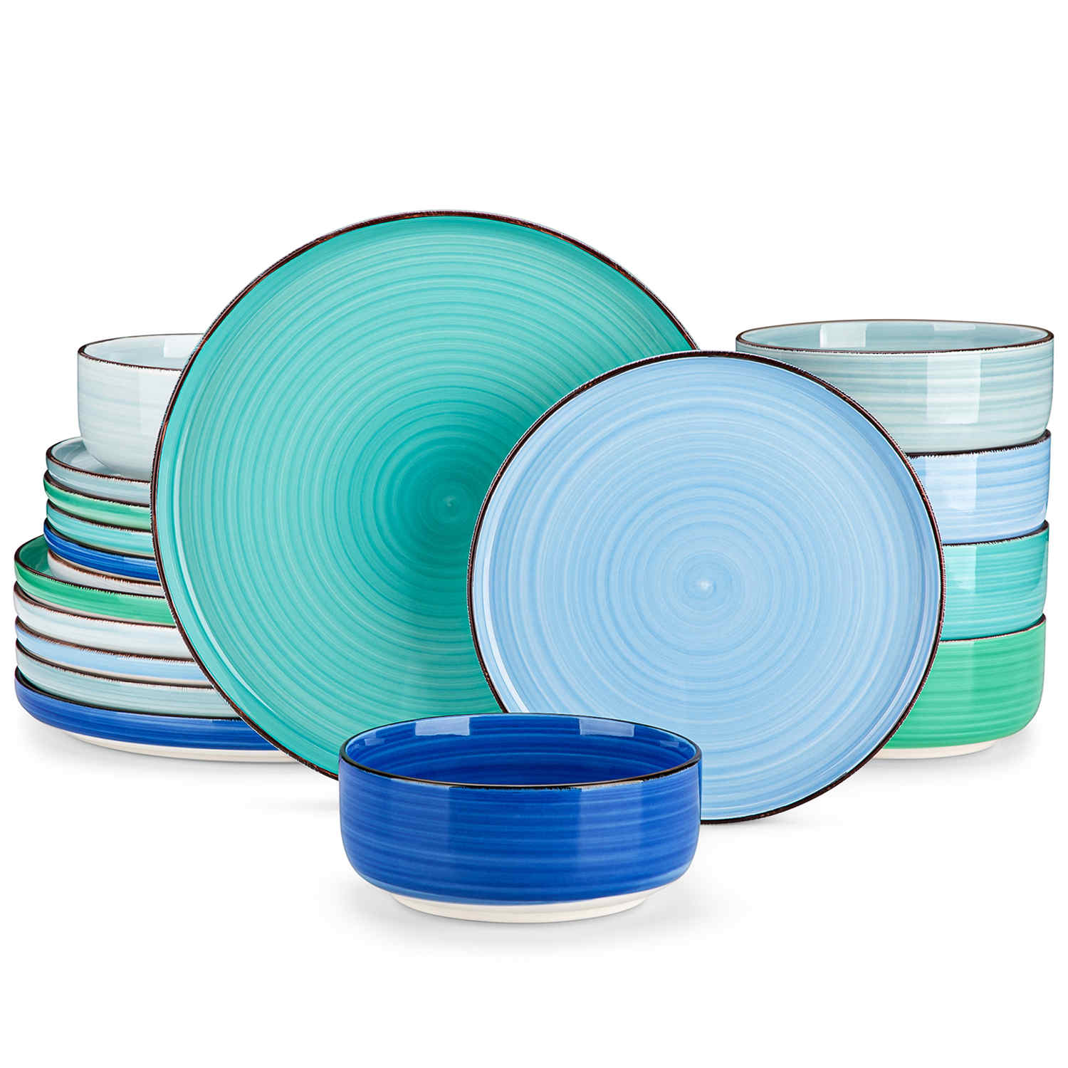 Bonita Lipped-Edge 18 Piece Dinnerware Set