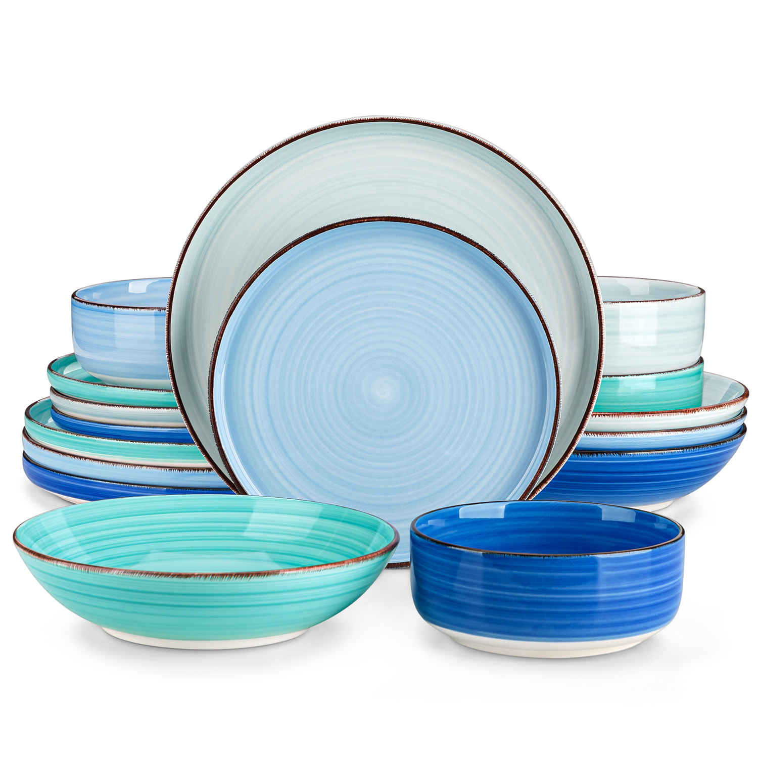 Bonita Lipped-Edge 16 Piece Dinnerware Set