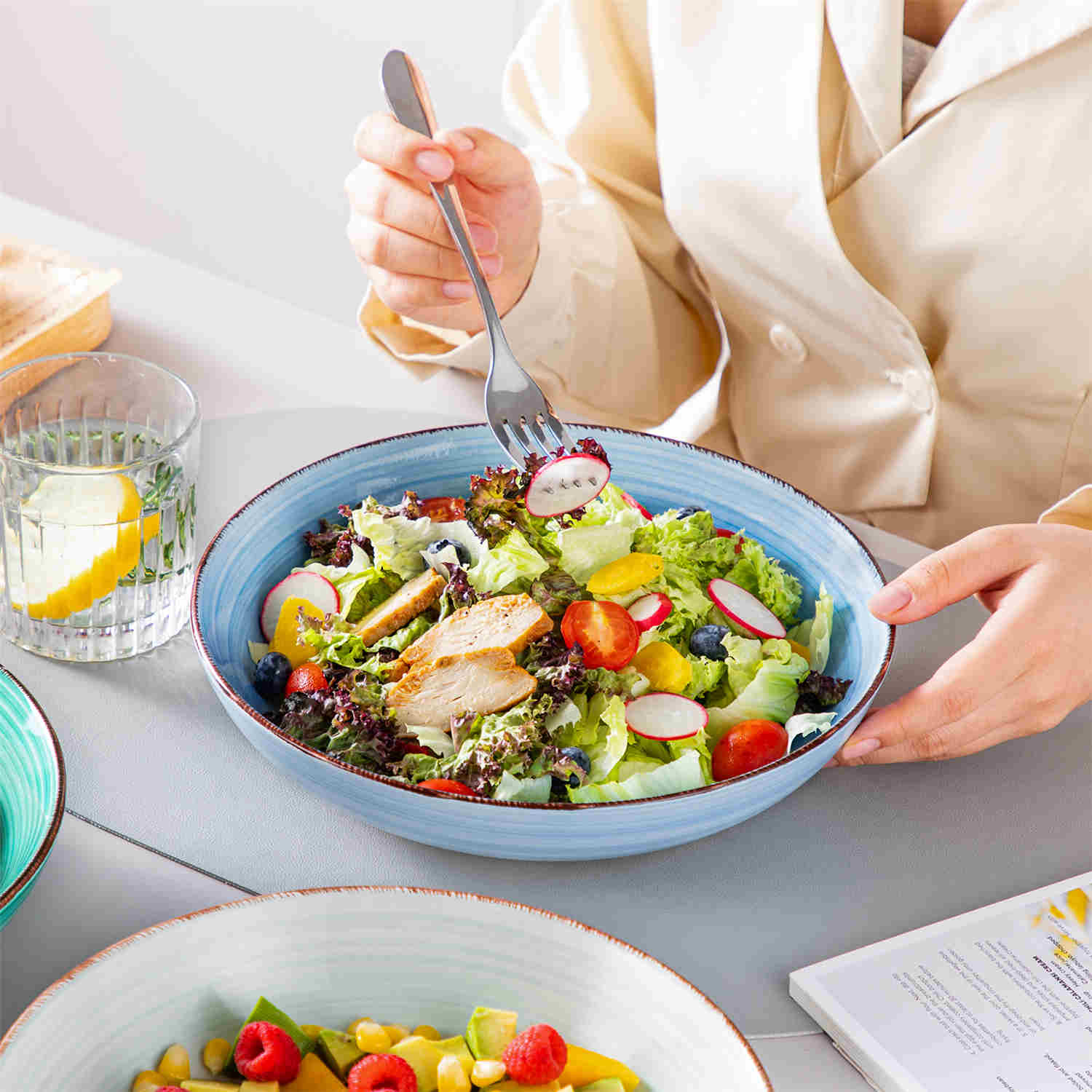 Bonita Large Pasta Bowls Set of 6