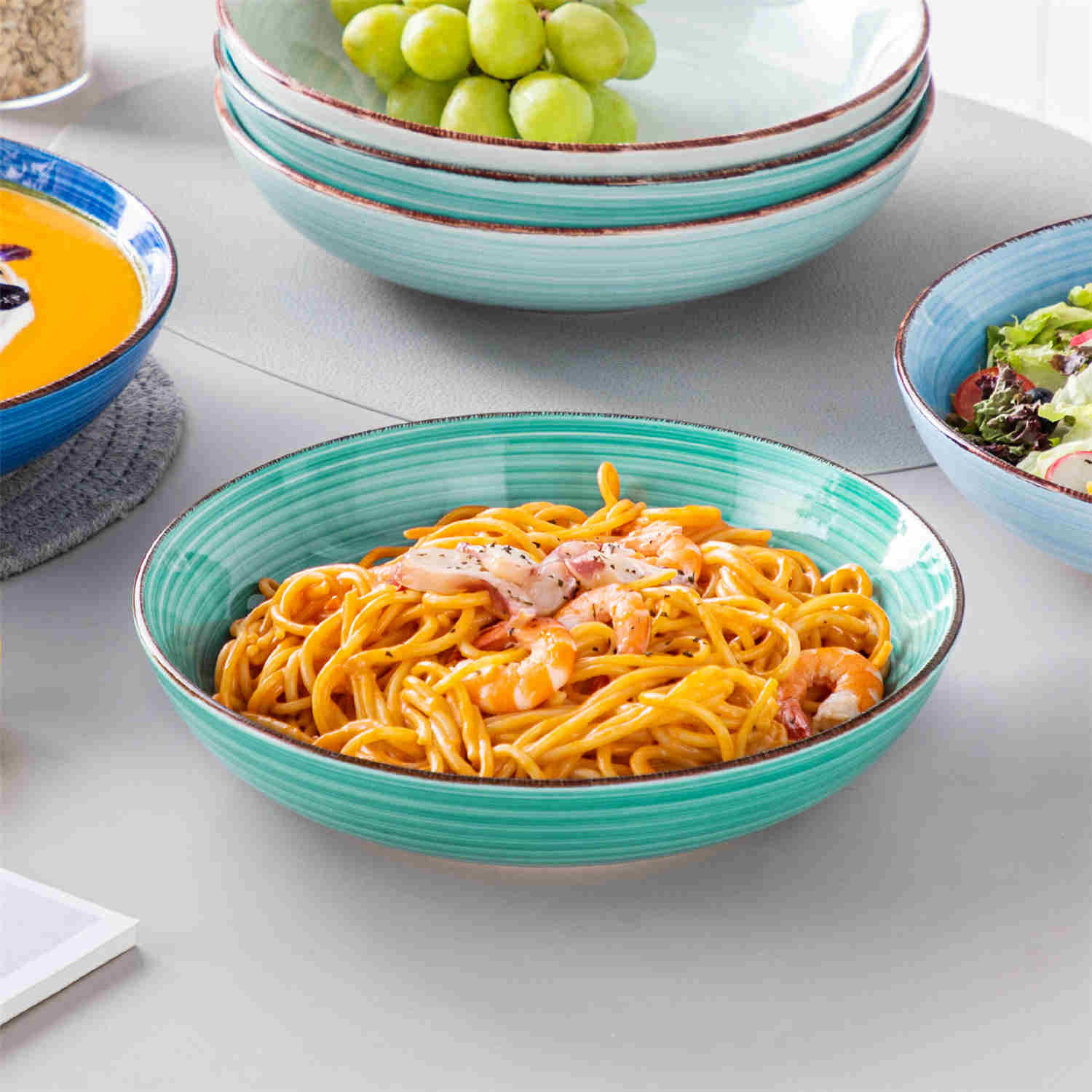 Bonita Large Pasta Bowls Set of 6