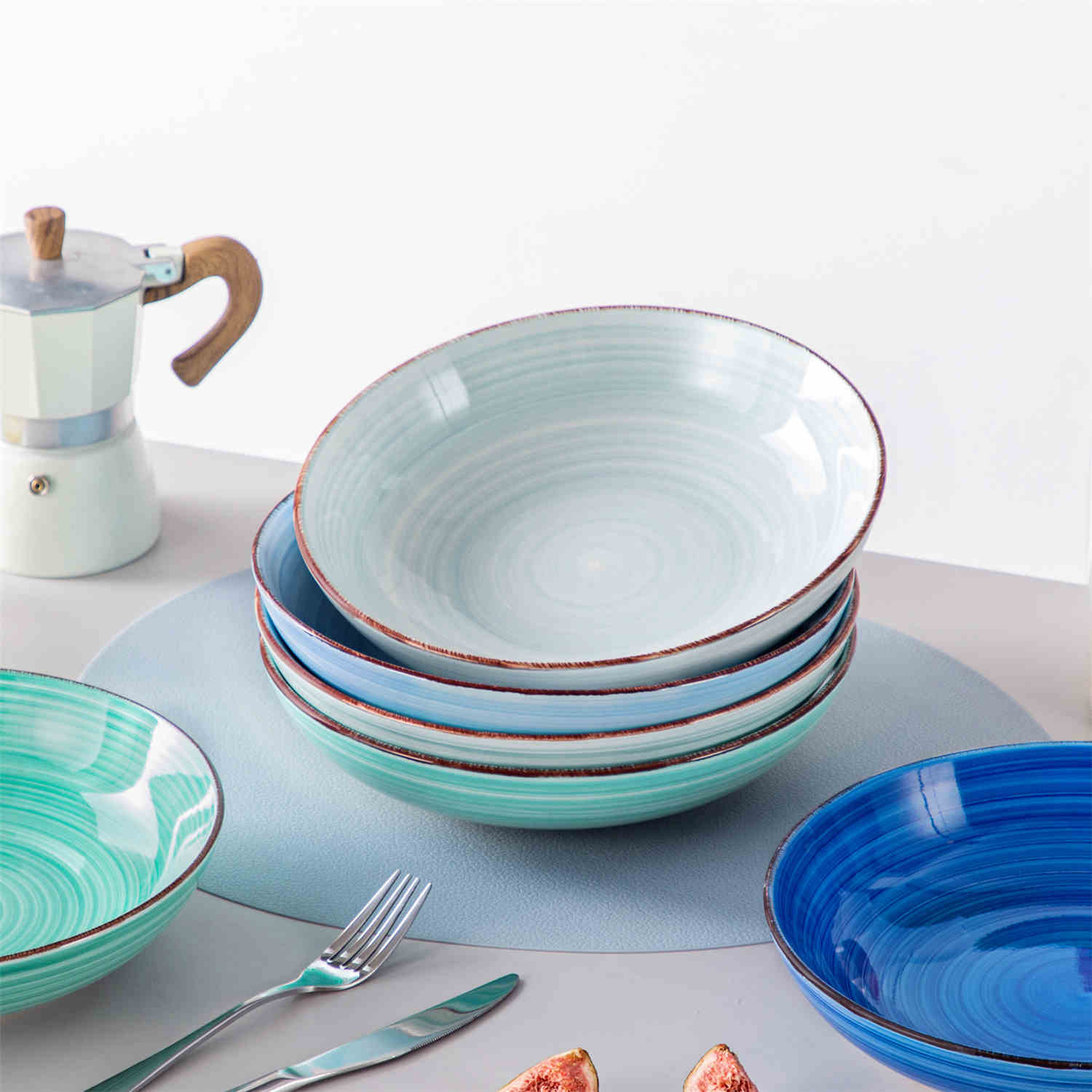 Bonita Large Pasta Bowls Set of 6