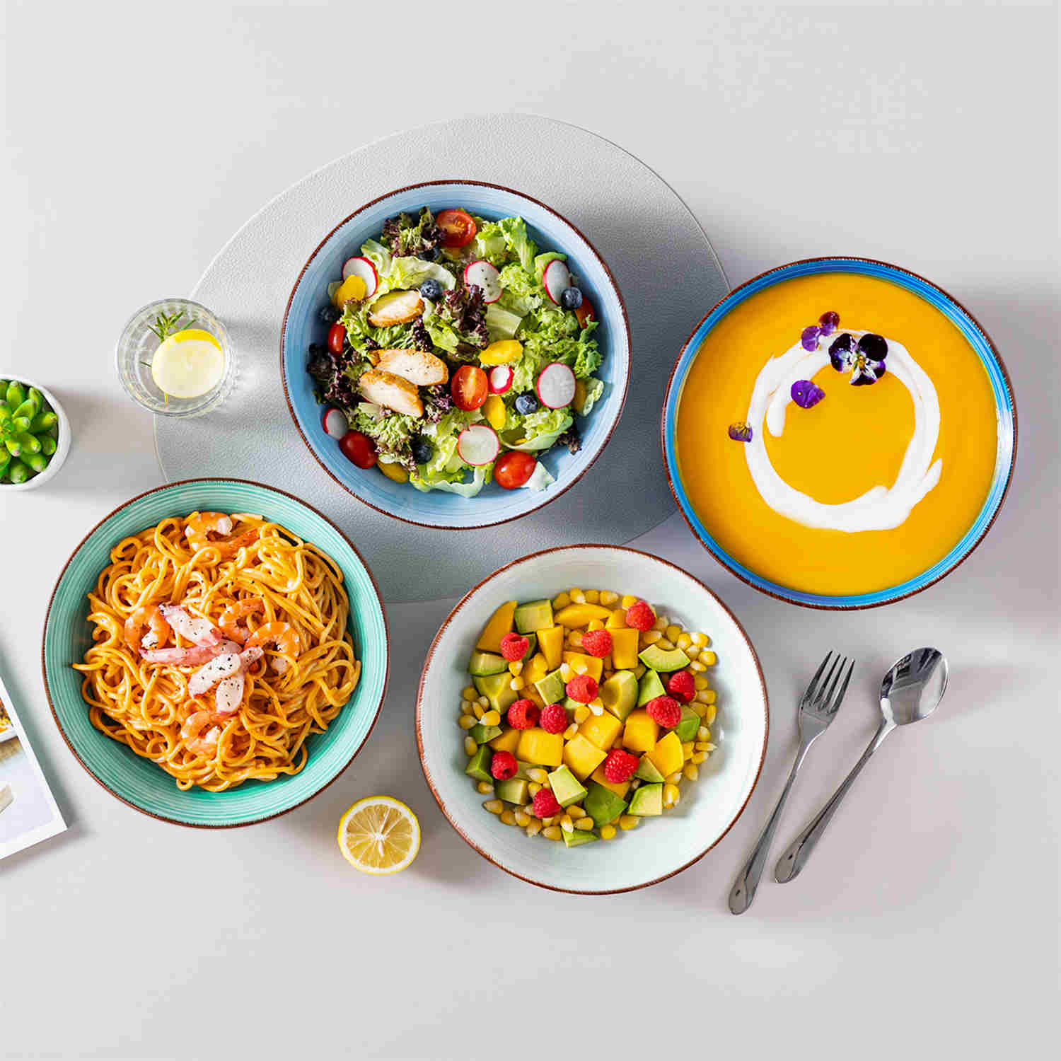 Bonita Large Pasta Bowls Set of 6