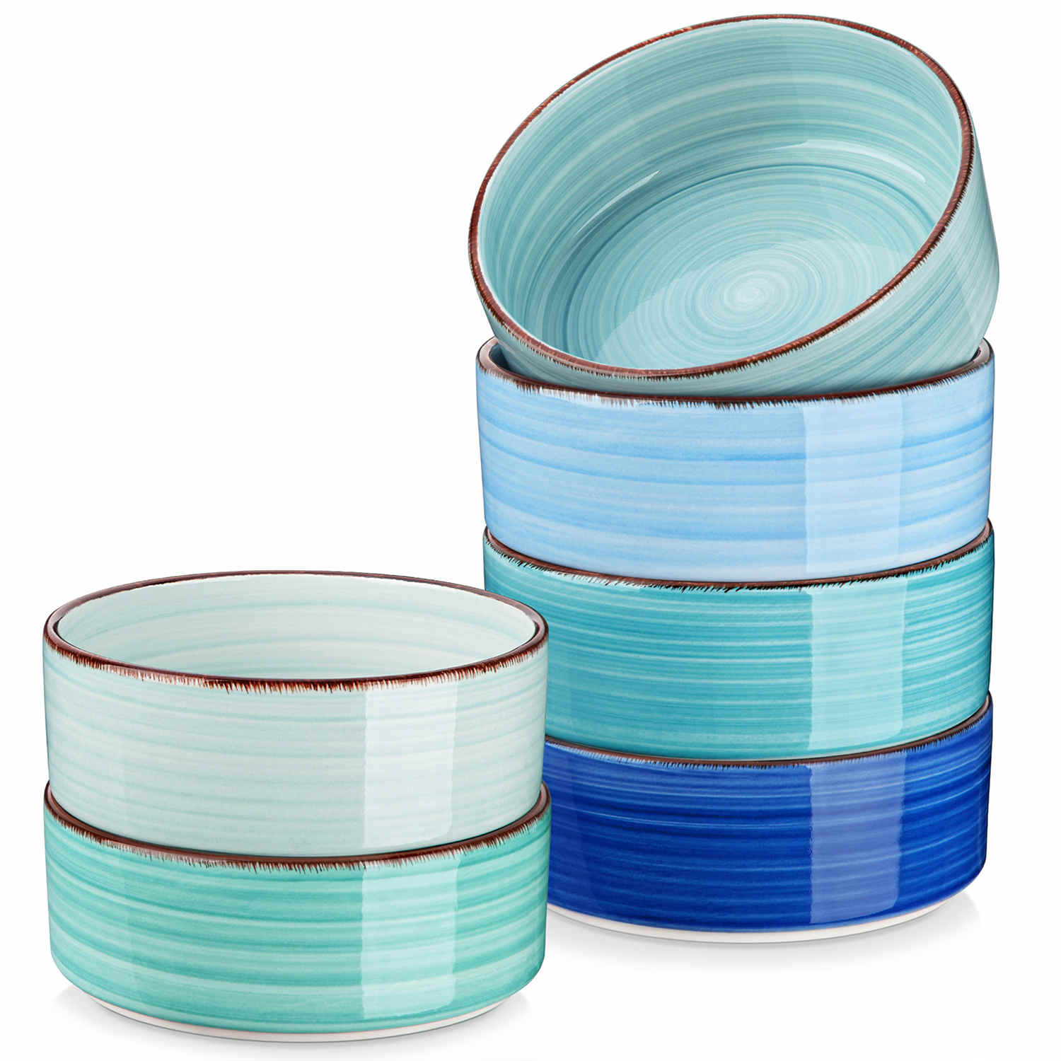 Bonita Straight-Edge Cereal Bowls Set of 6