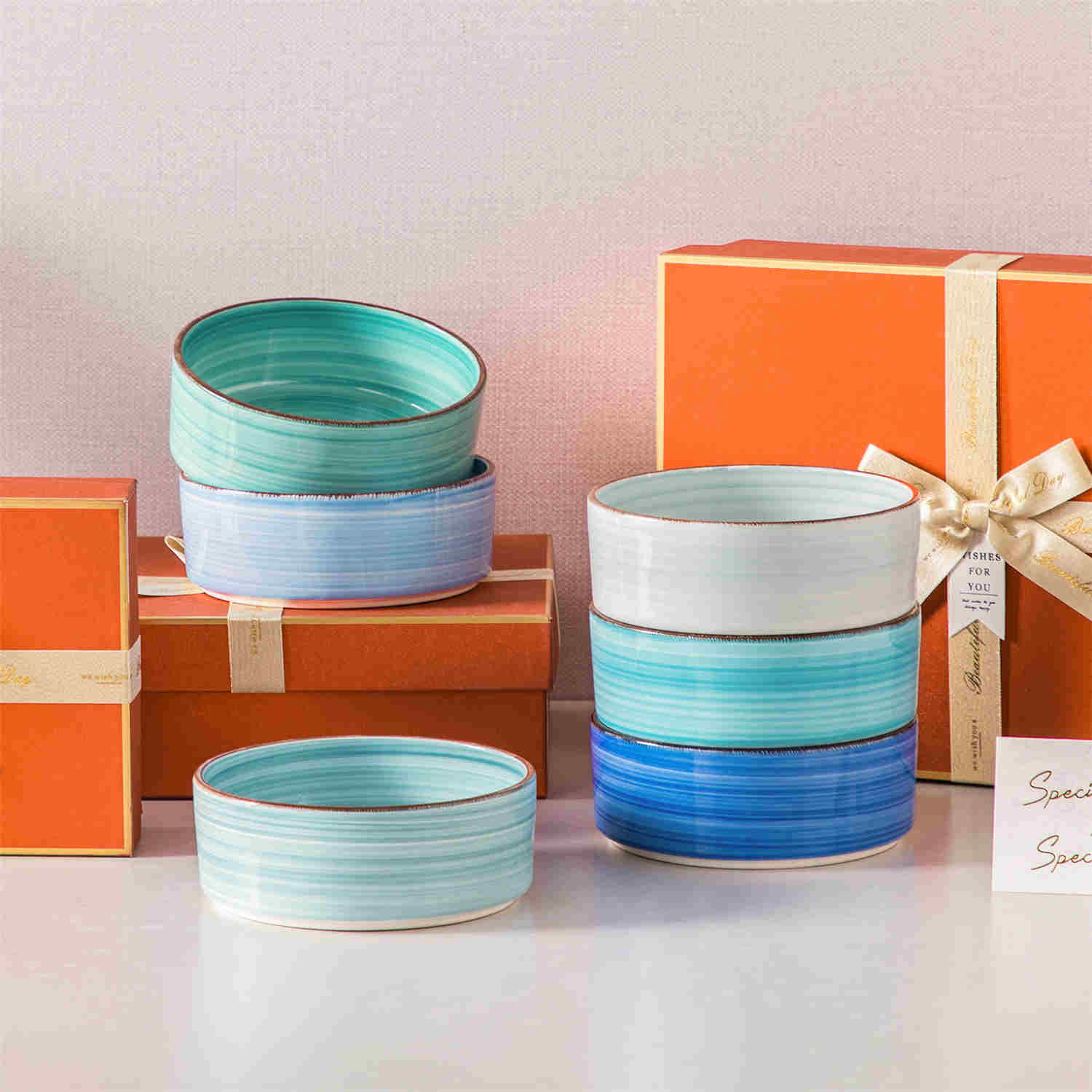 Bonita Straight-Edge Cereal Bowls Set of 6