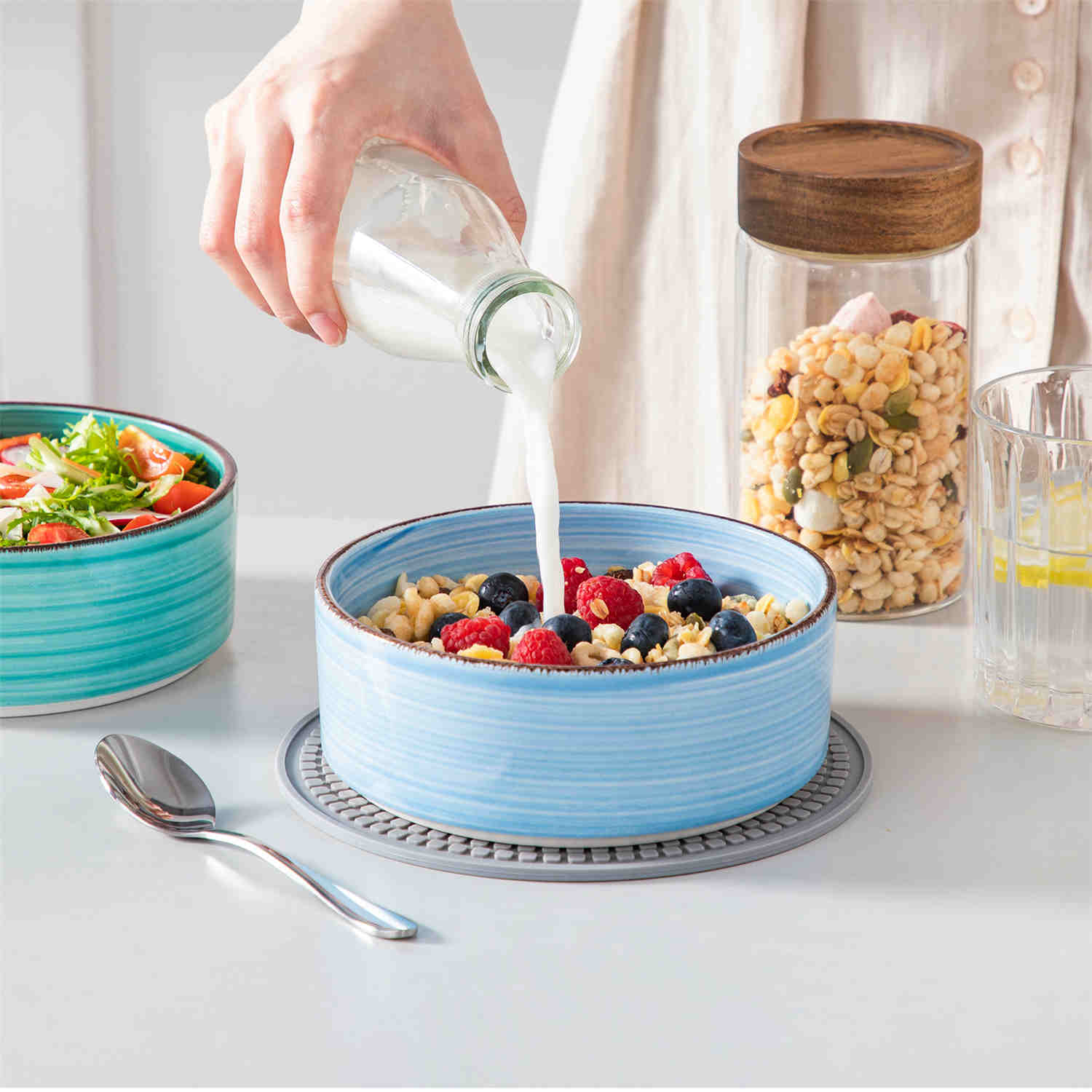 Bonita Straight-Edge Cereal Bowls Set of 6