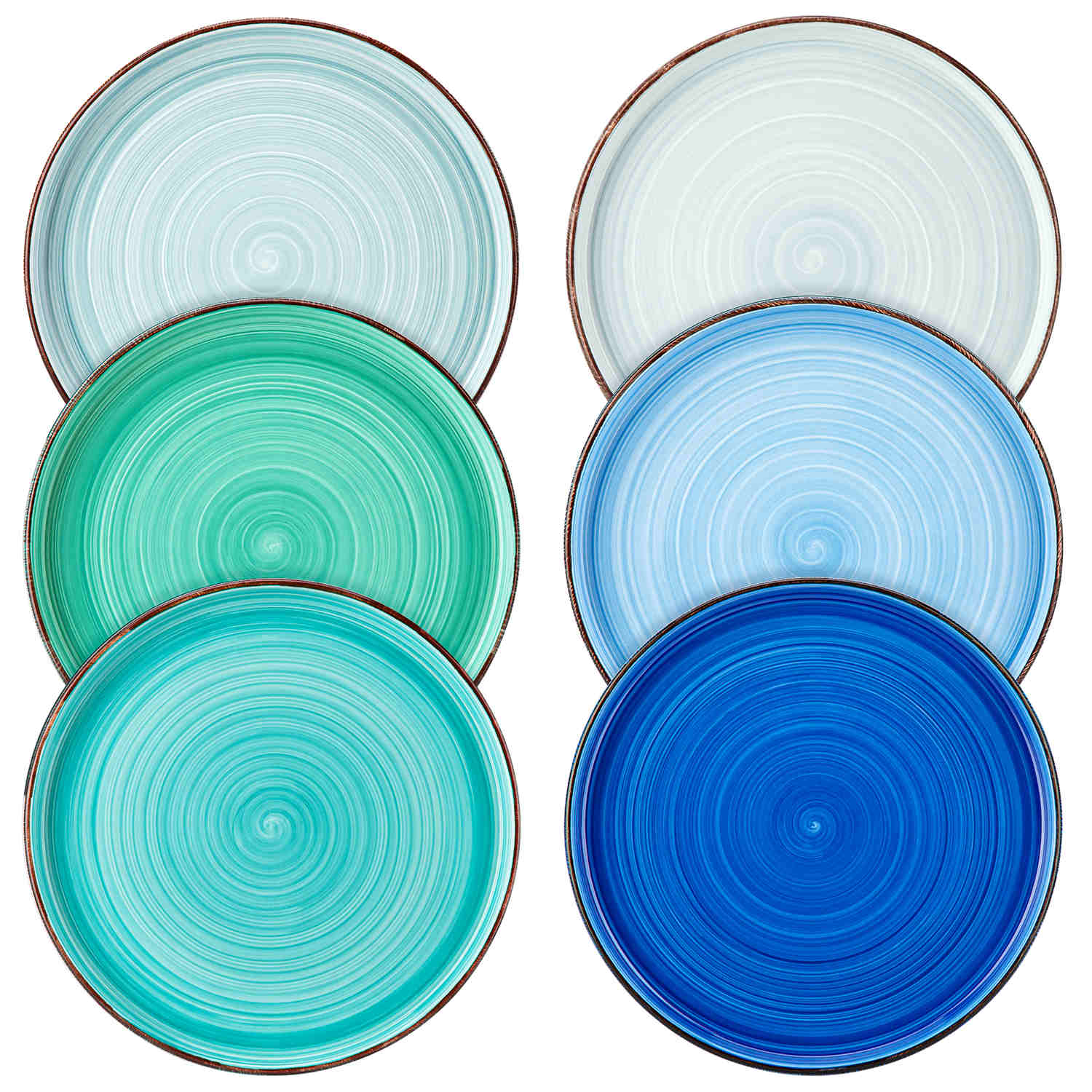 Bonita Straight-Edge Large Salad Plates Set of 6