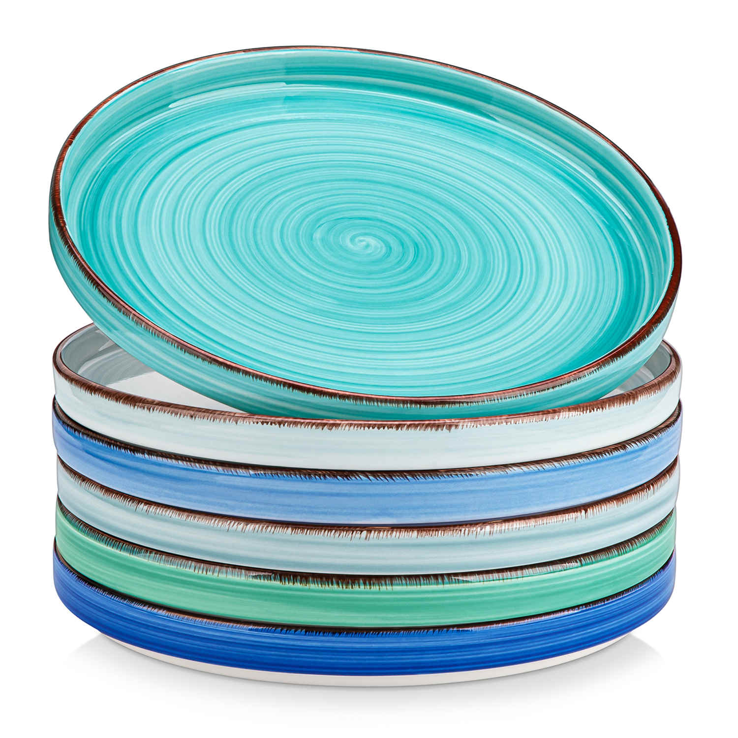 Bonita Straight-Edge Large Salad Plates Set of 6