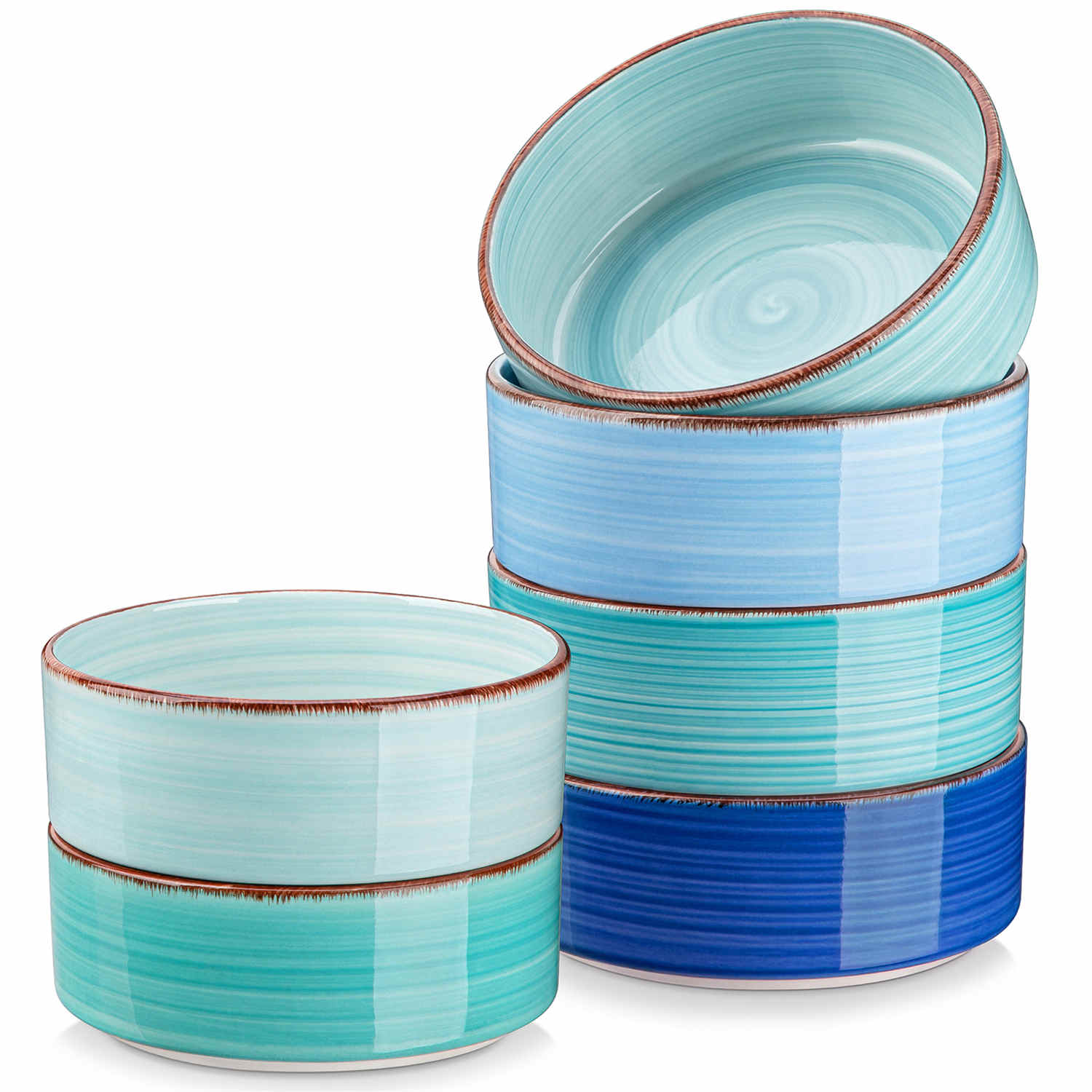 Bonita Mini Straight-Edge Cereal Bowls Set of 6