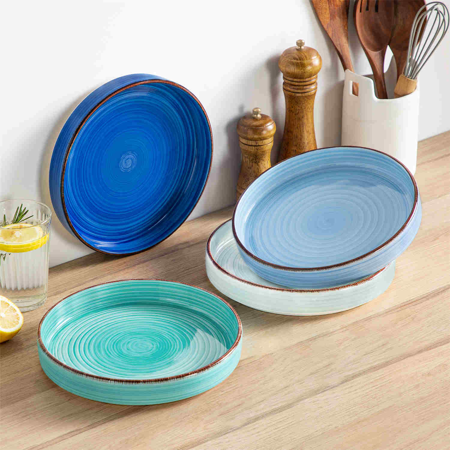 Bonita Straight-Edge Pasta Bowls Set of 4