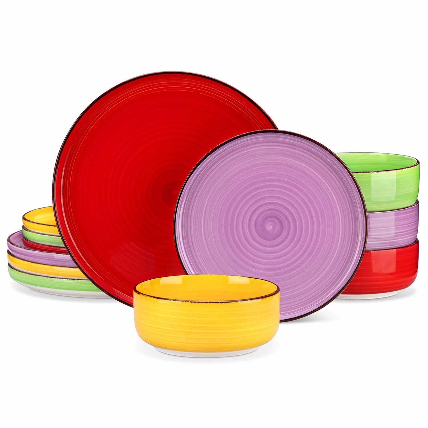 Bonita Lipped-Edge 12 Piece Dinnerware Set