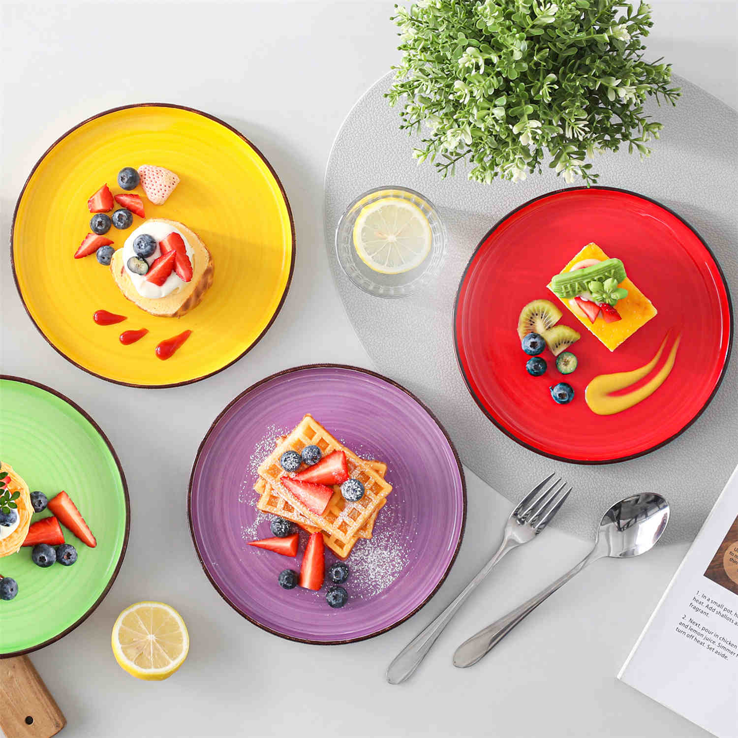 Bonita Lipped-Edge 12 Piece Dinnerware Set