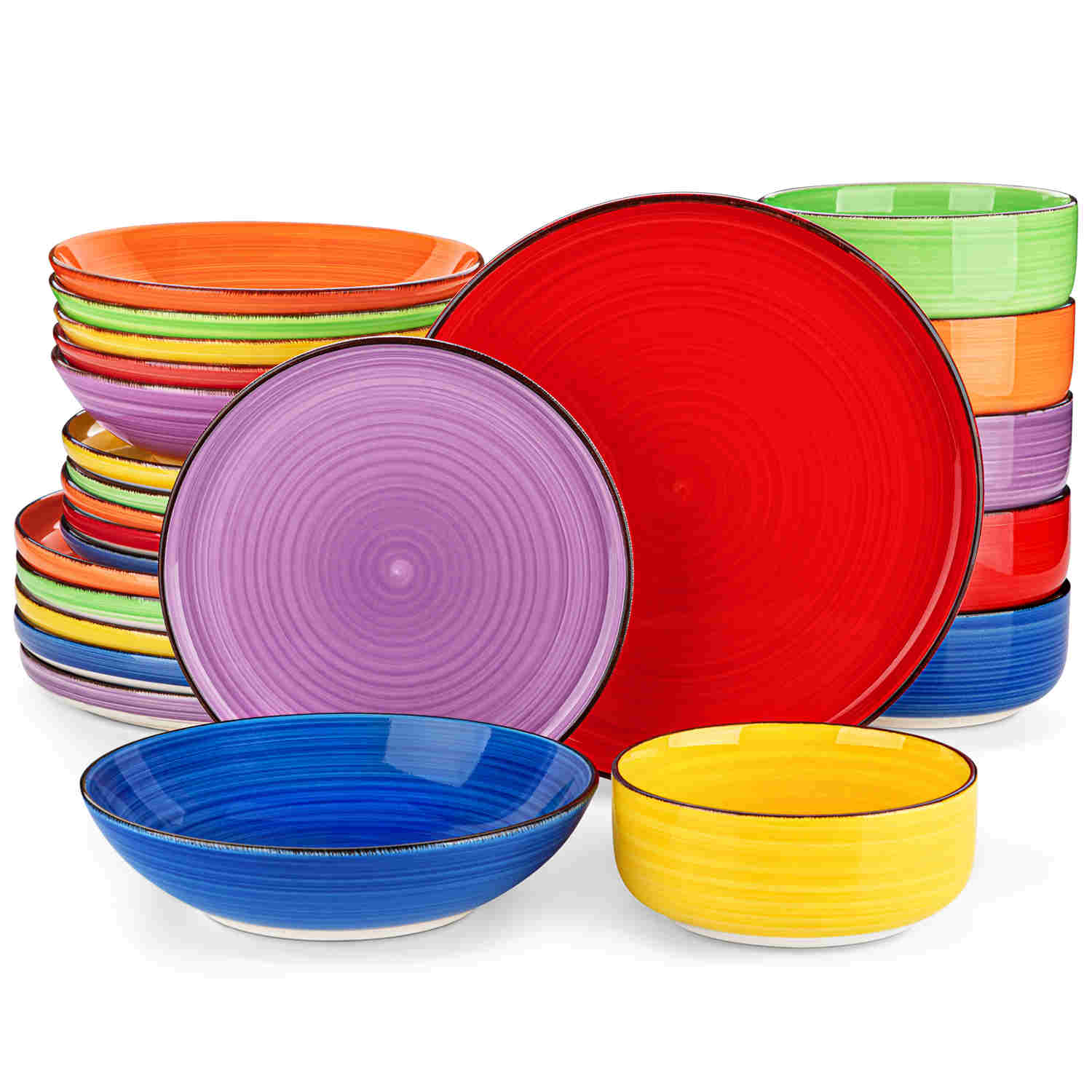 Bonita Lipped-Edge 24 Piece Dinnerware Set